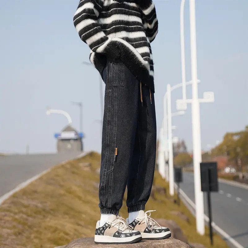 Japanese Brand Loose and ankle tied casual jeans Size US 32 / EU 48 - 3 Thumbnail