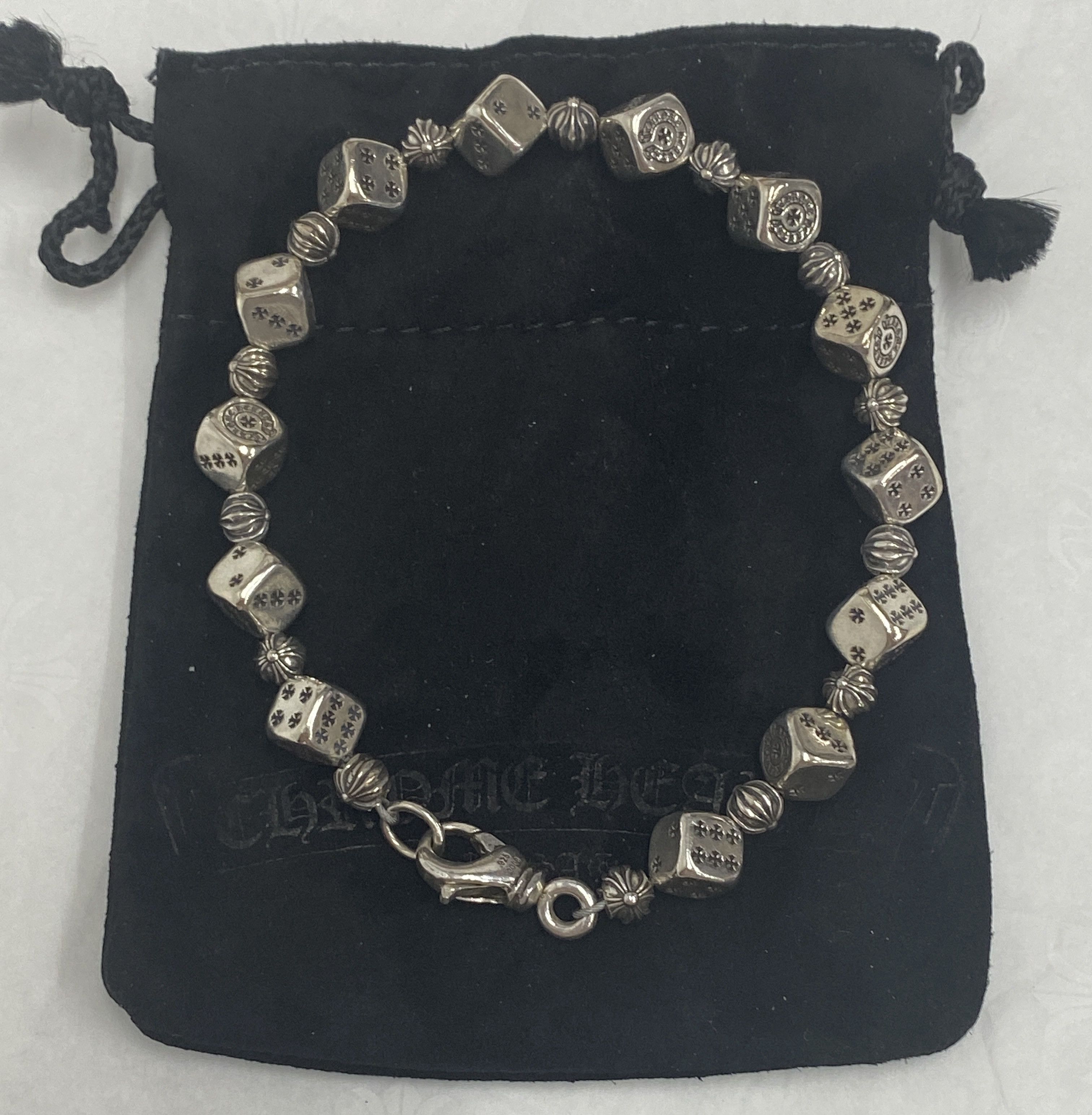 image of Chrome Hearts Dice Bracelet in Silver, Women's