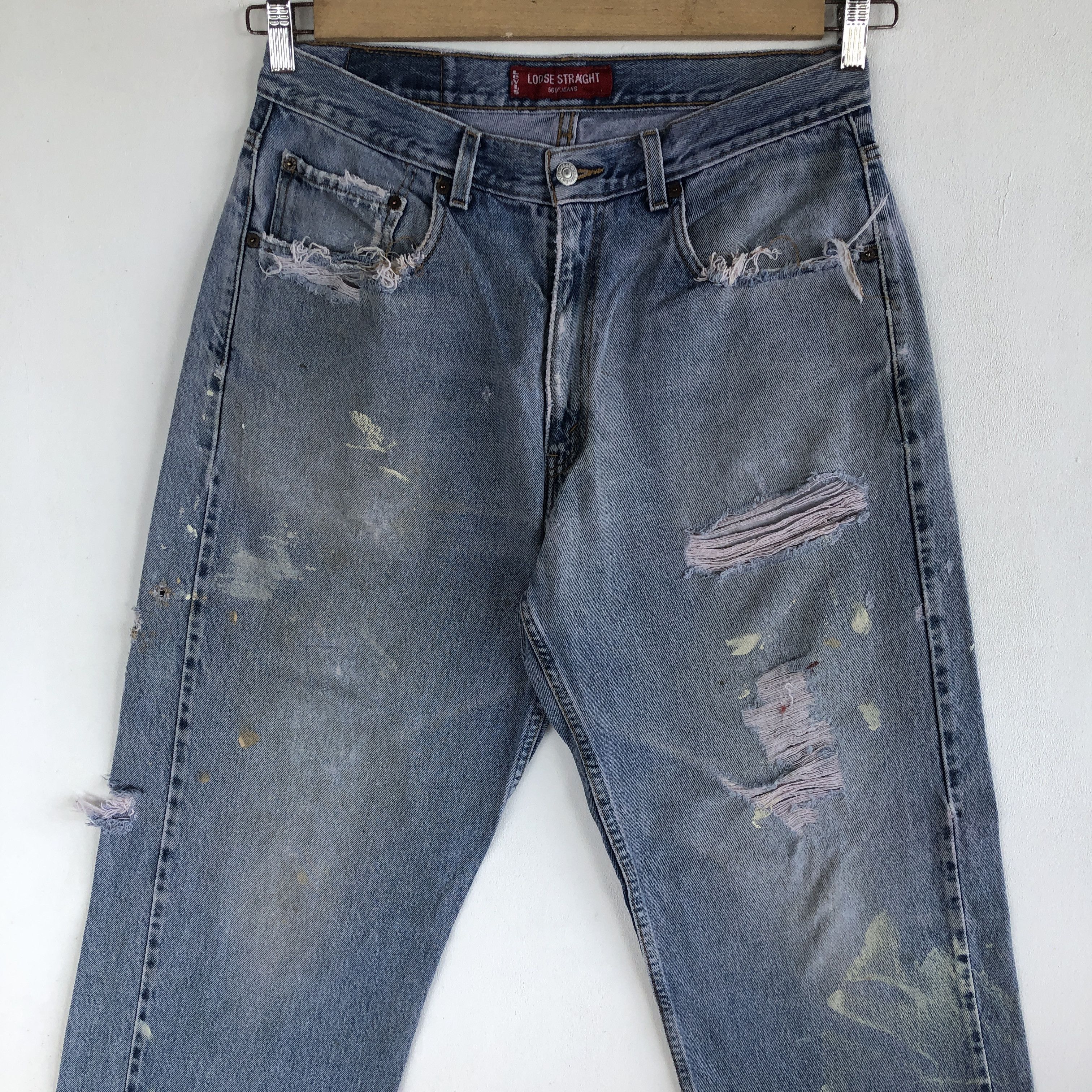 Levi's Vintage Levis Distressed Baggy Jeans Levi's 569 Faded Denim Size US 30 / EU 46 - 3 Thumbnail