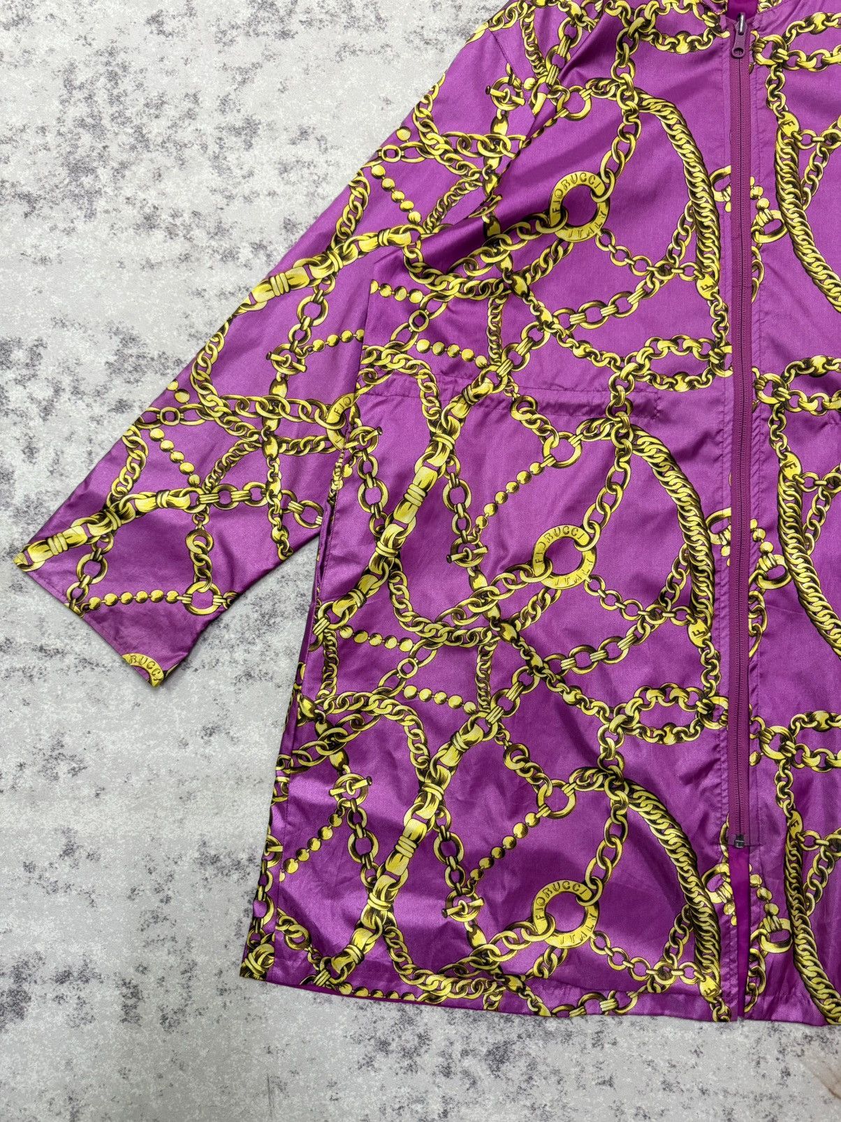 Fiorucci Vintage Fiorucci GoldChain Raincoat Parka Windbreaker Jacket Size XL / US 12-14 / IT 48-50 - 4 Thumbnail