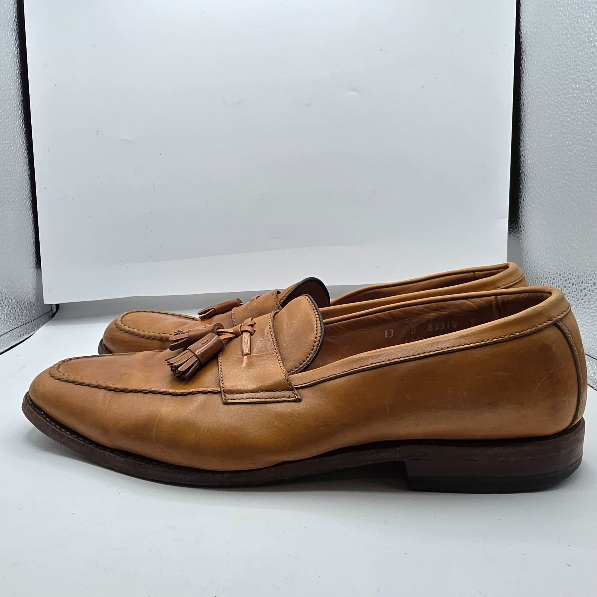 Allen Edmonds Allen Edmonds Wingham Mens Size 13 Tan Leather Tassel Dress Size US 13 / EU 46 - 13 Thumbnail