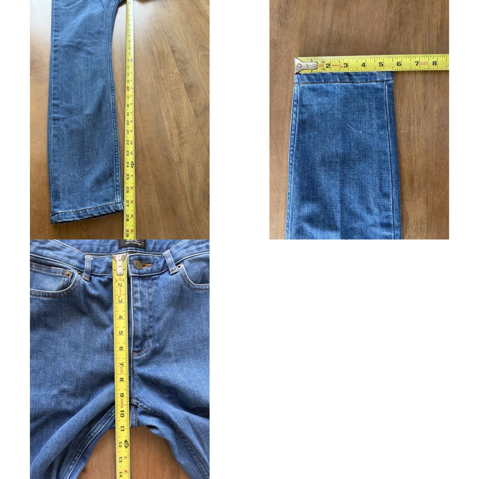 A.P.C. A.P.C. Slim Jeans Womens Size 28 Denim Light Wash 5-Pocket City Luxury Modern Minimalist jeans Women Size 30" / US 8 / IT 44 - 8 Thumbnail