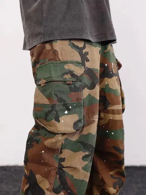 Designer × Japanese Brand × Vintage paint y2k hiphop cargo pants Size US 32 / EU 48 - 2 Thumbnail