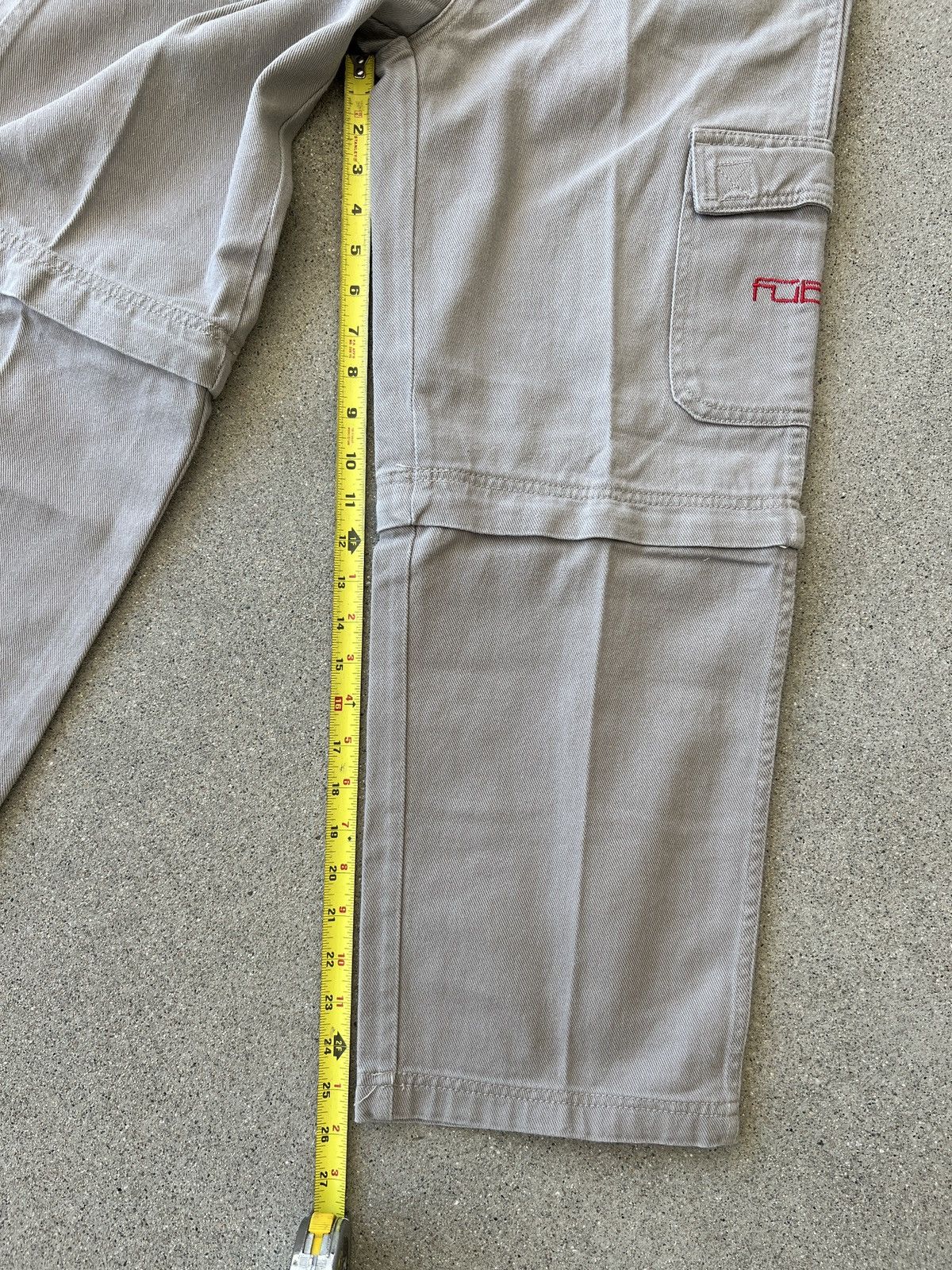 Fubu Y2K Fubu Light Grey Convertible 2-1 Cargo Pants/Shorts Size 36" / US 14 / IT 50 - 10 Thumbnail