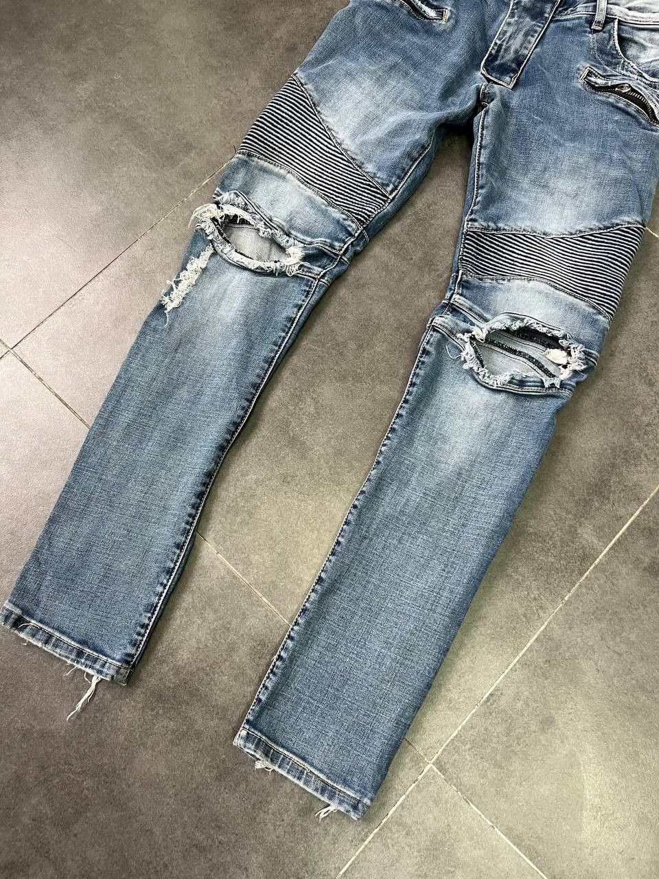 Balmain Balmain destroyed biker jeans Size US 28 / EU 44 - 3 Thumbnail