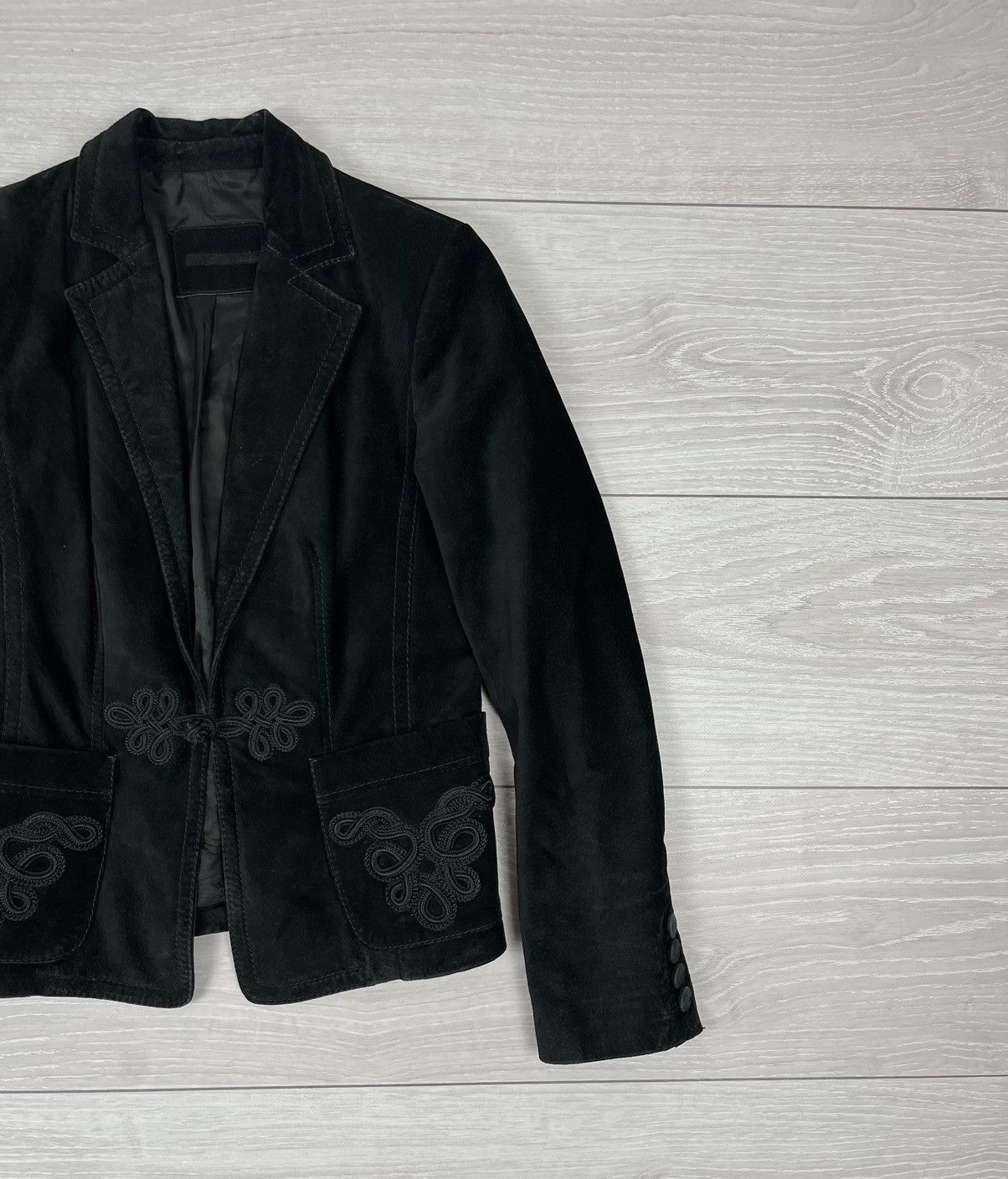 Bally Bally Vintage Black Suede Leather Avante Garde Jacket Size M / US 6-8 / IT 42-44 - 2 Thumbnail