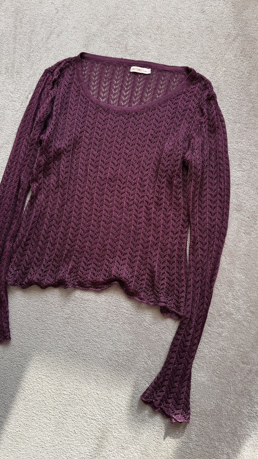 Japanese Brand Vintage y2k Mesh LongSleeve yohji yamamoto lgb y/project Size L / US 10 / IT 46 - 3 Thumbnail