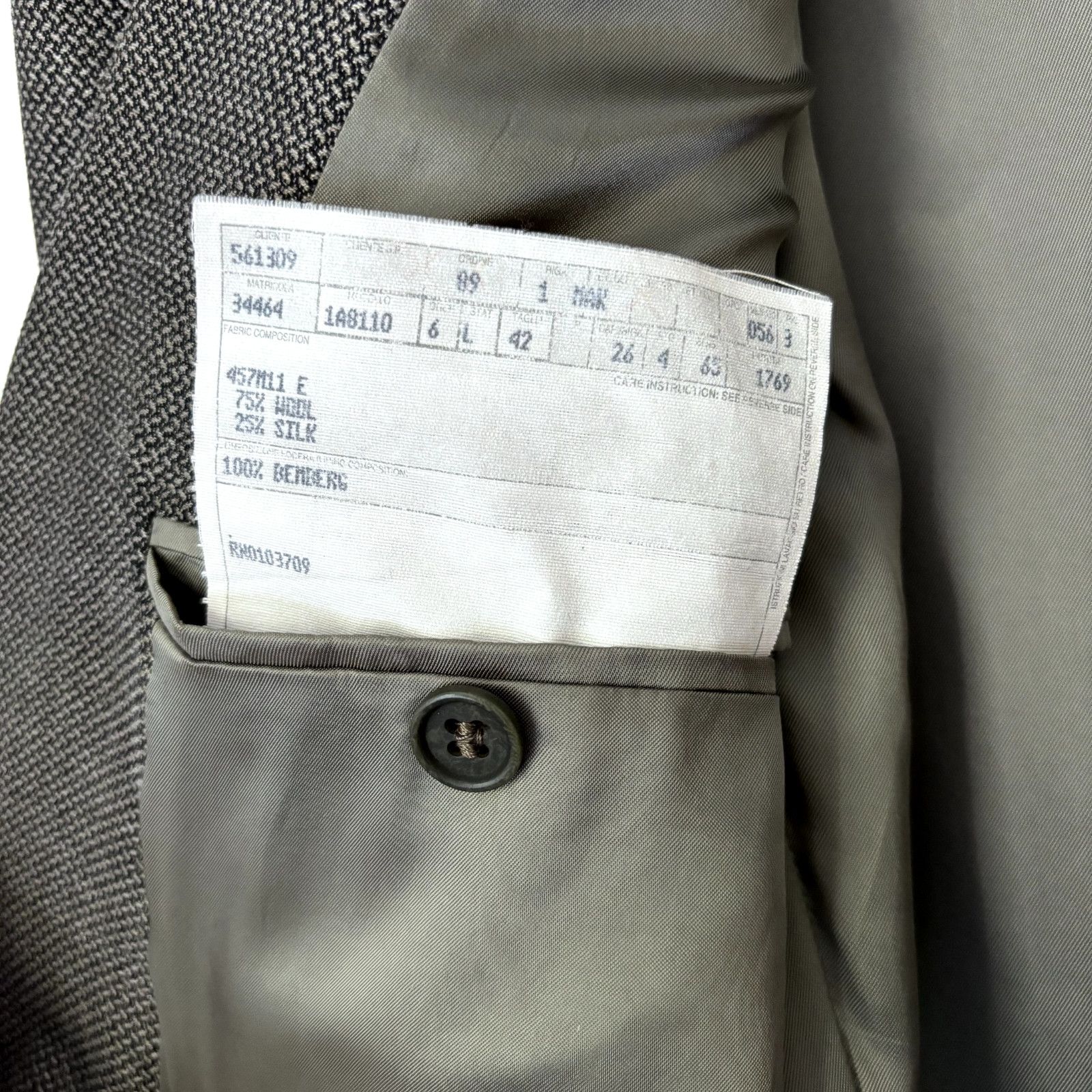 Other Mani Sport Coat Blazer Size 42 Gray Wool Suit Jacket Made in Size 42R - 3 Thumbnail