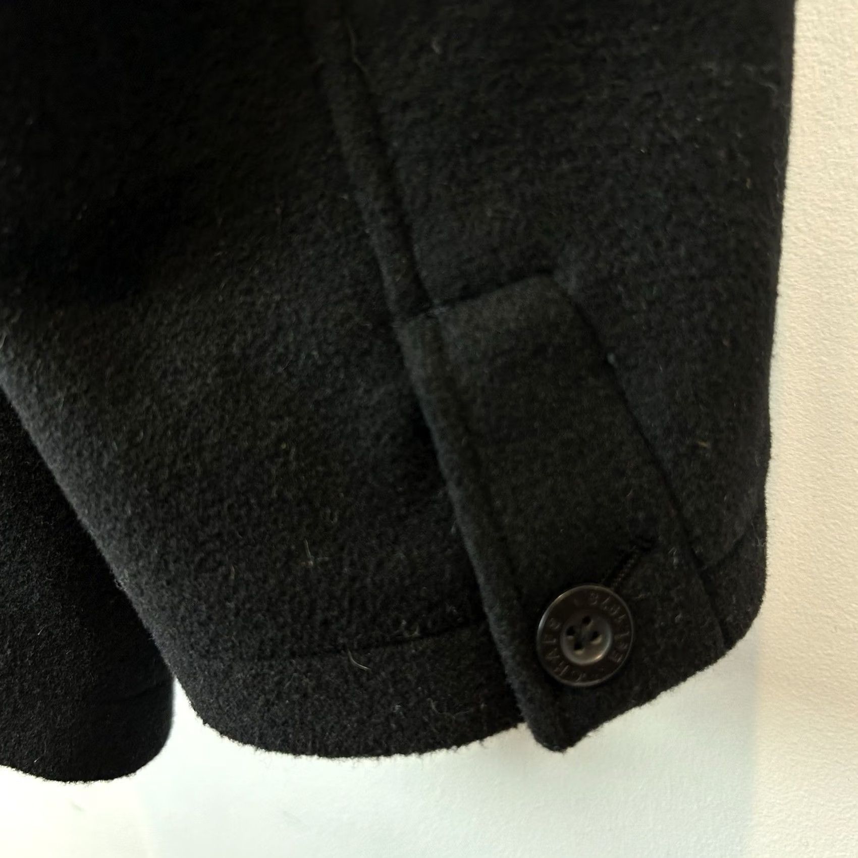Chaps Chaps Pea Coat Men Medium Black Wool Blend Quilted Lining Preppy Mid Length Size US M / EU 48-50 / 2 - 7 Thumbnail
