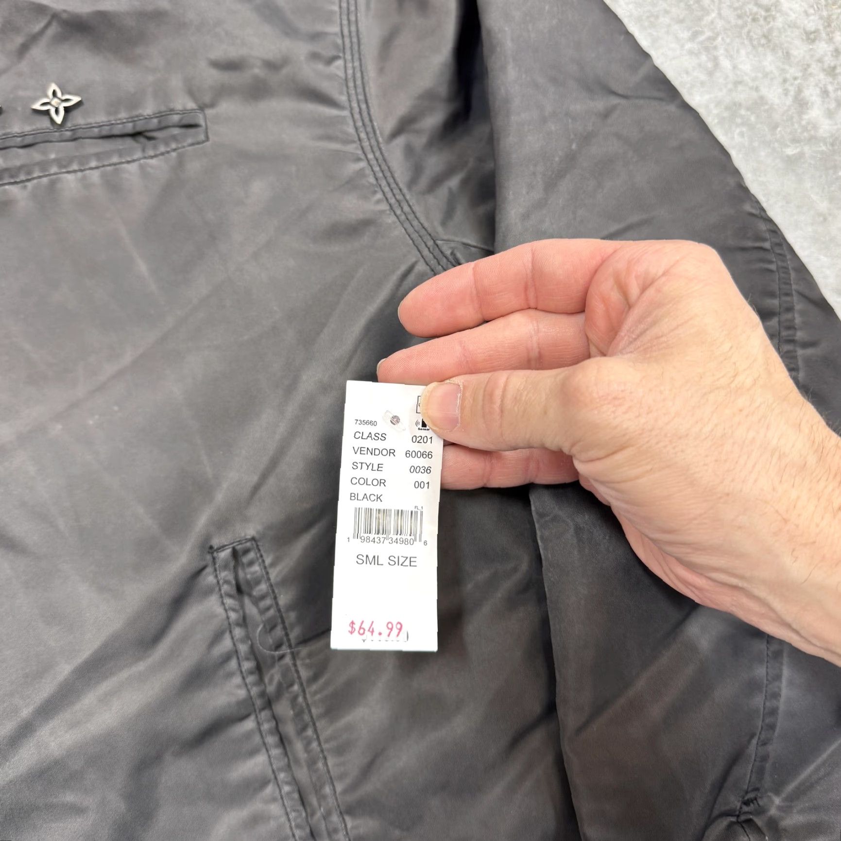 Pacsun PacSun Jacket Mens Small Black Zip Bomber Workwear Snap Cuffs Ring Pull Star Size US S / EU 44-46 / 1 - 3 Thumbnail