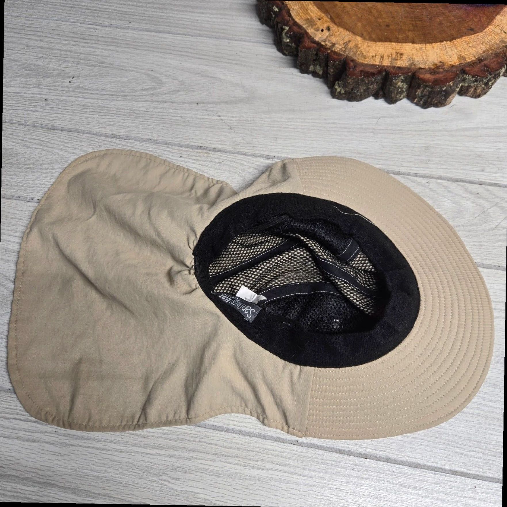 CO Hatco Men's Adjustable Baseball Cap with Neck Flap Khaki Beige Size ONE SIZE - 5 Thumbnail