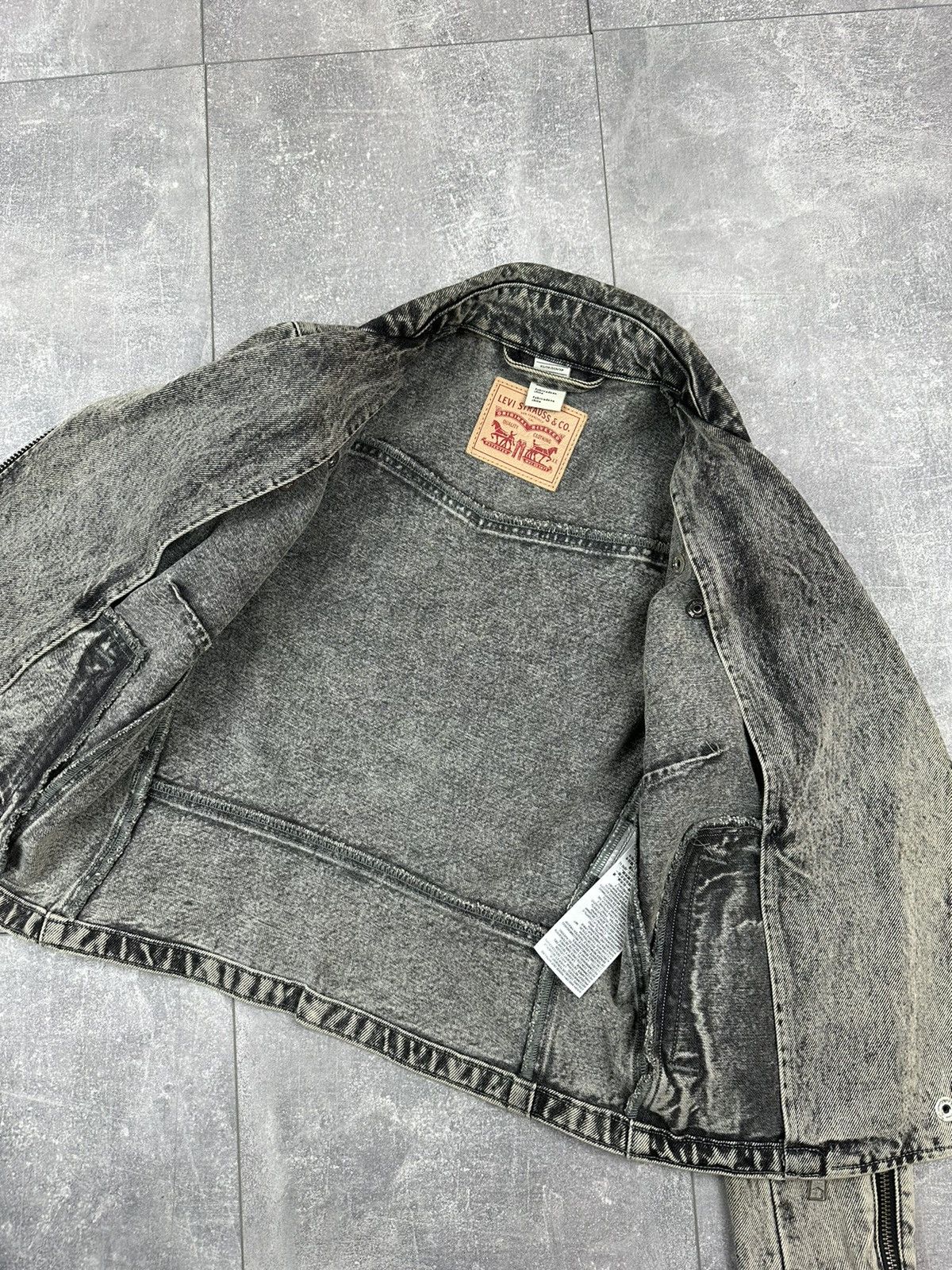 Levi's Levis Women’s Denim Rider Retro Silver Jacket Size XS / US 0-2 / IT 36-38 - 12 Thumbnail