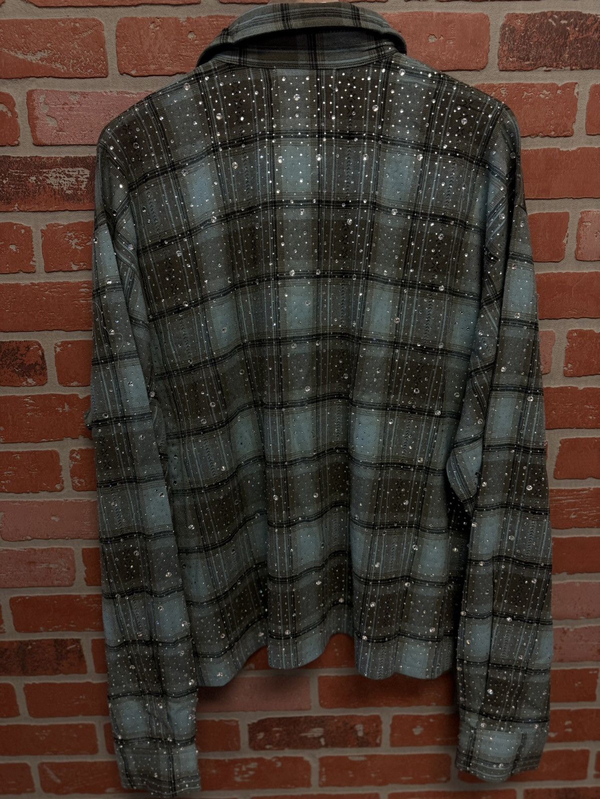 Vale Valley Crystal Flannel Long Sleeve Stones Size XXL (NEW) 💎 Size US XXL / EU 58 / 5 - 5 Thumbnail