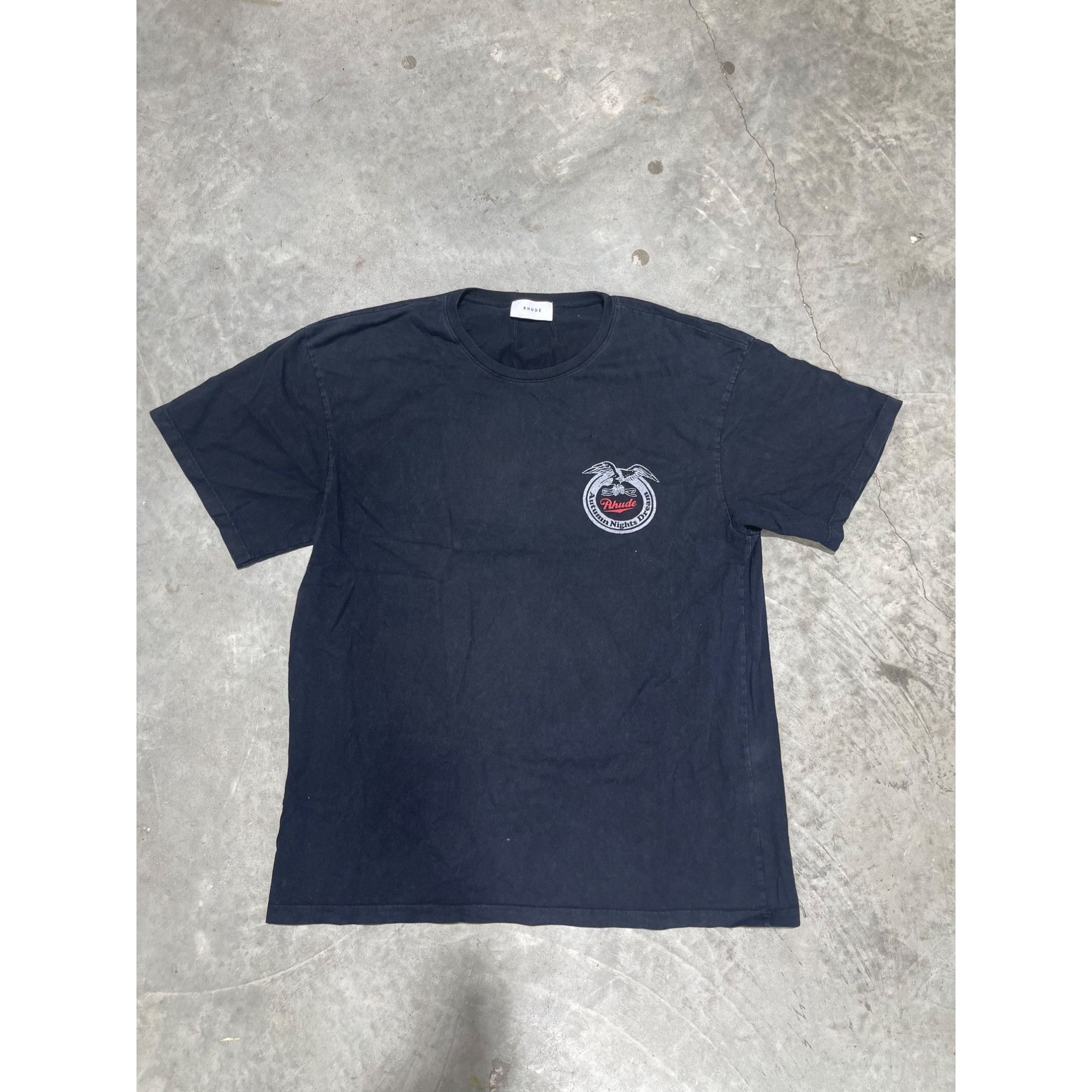 Rhude Rhude Flocked Burnout Tee in Vintage White | Grailed