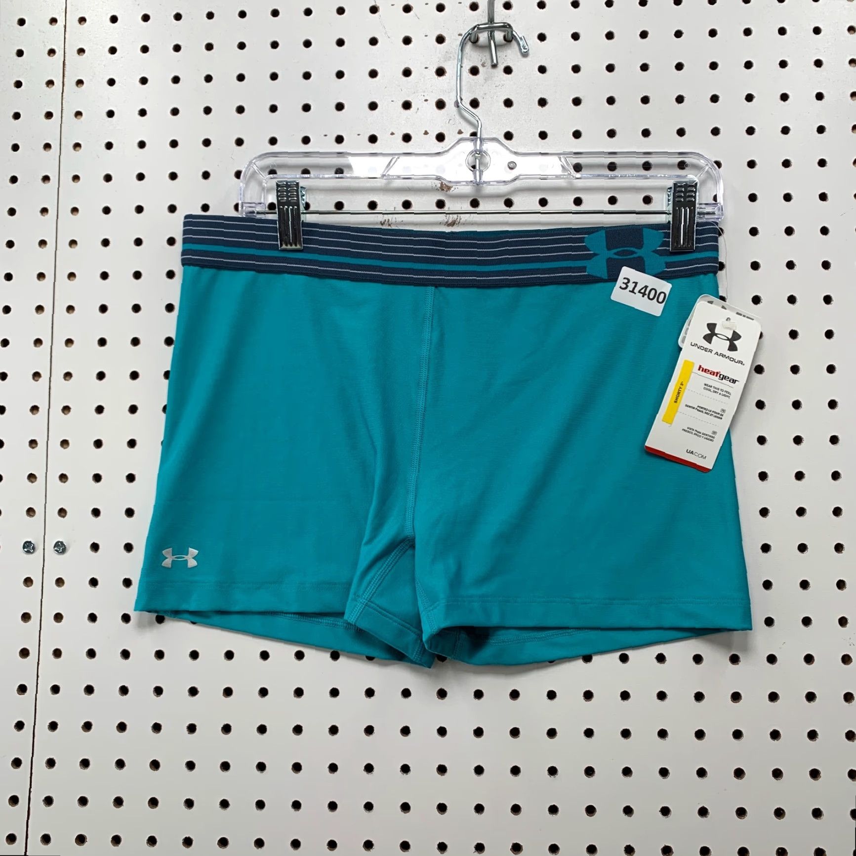 Under Armour Under Armour Heat Gear Active Shorts Women L Green 31 in Inseam 3 in Athletic Activewear Size 36" / US 14 / IT 50 - 4 Thumbnail