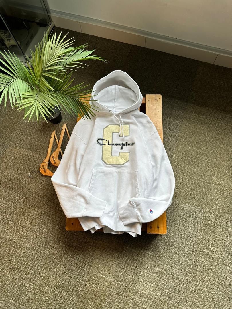 CHAMPION REVERSE WEAVE EMBROIDERY BIG LOGO HOODIE