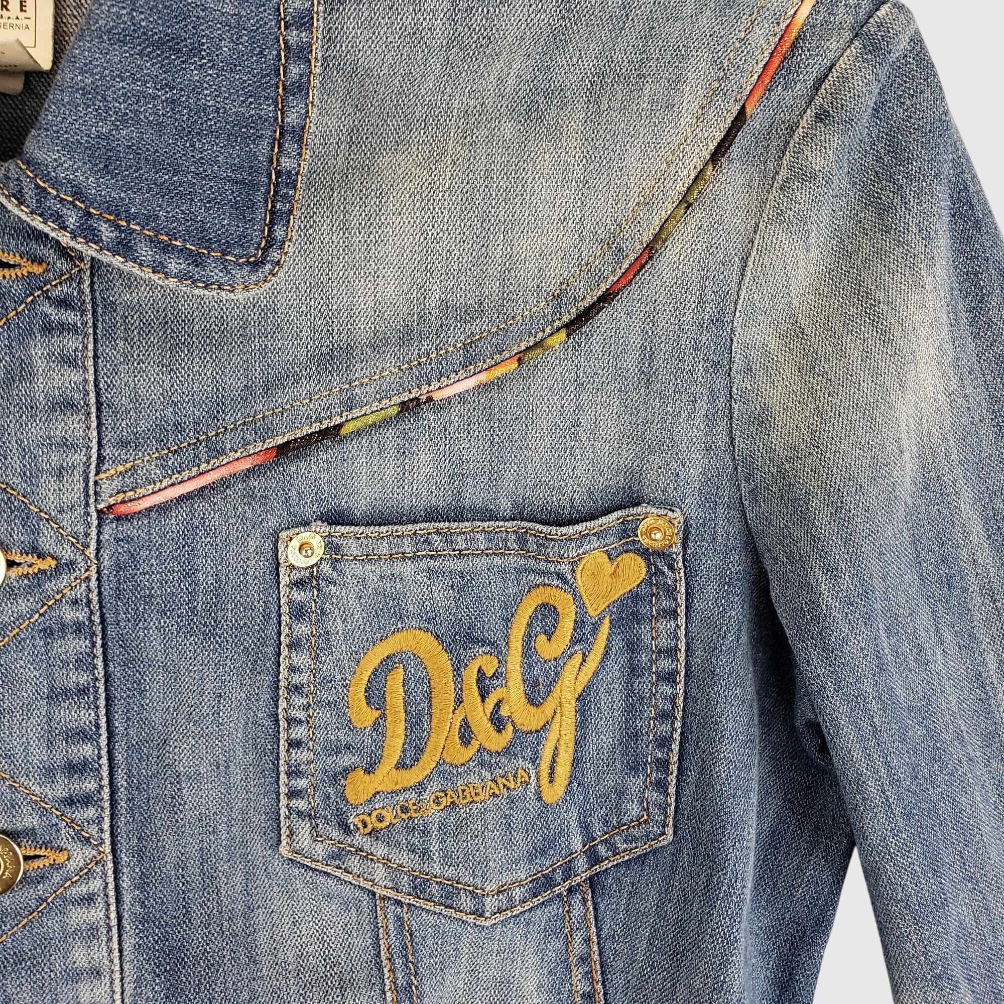 Dolce & Gabbana Vintage It D&G Dolce & Gabbana Women’s Denim Jacket 46/US10 Size L / US 10 / IT 46 - 3 Thumbnail