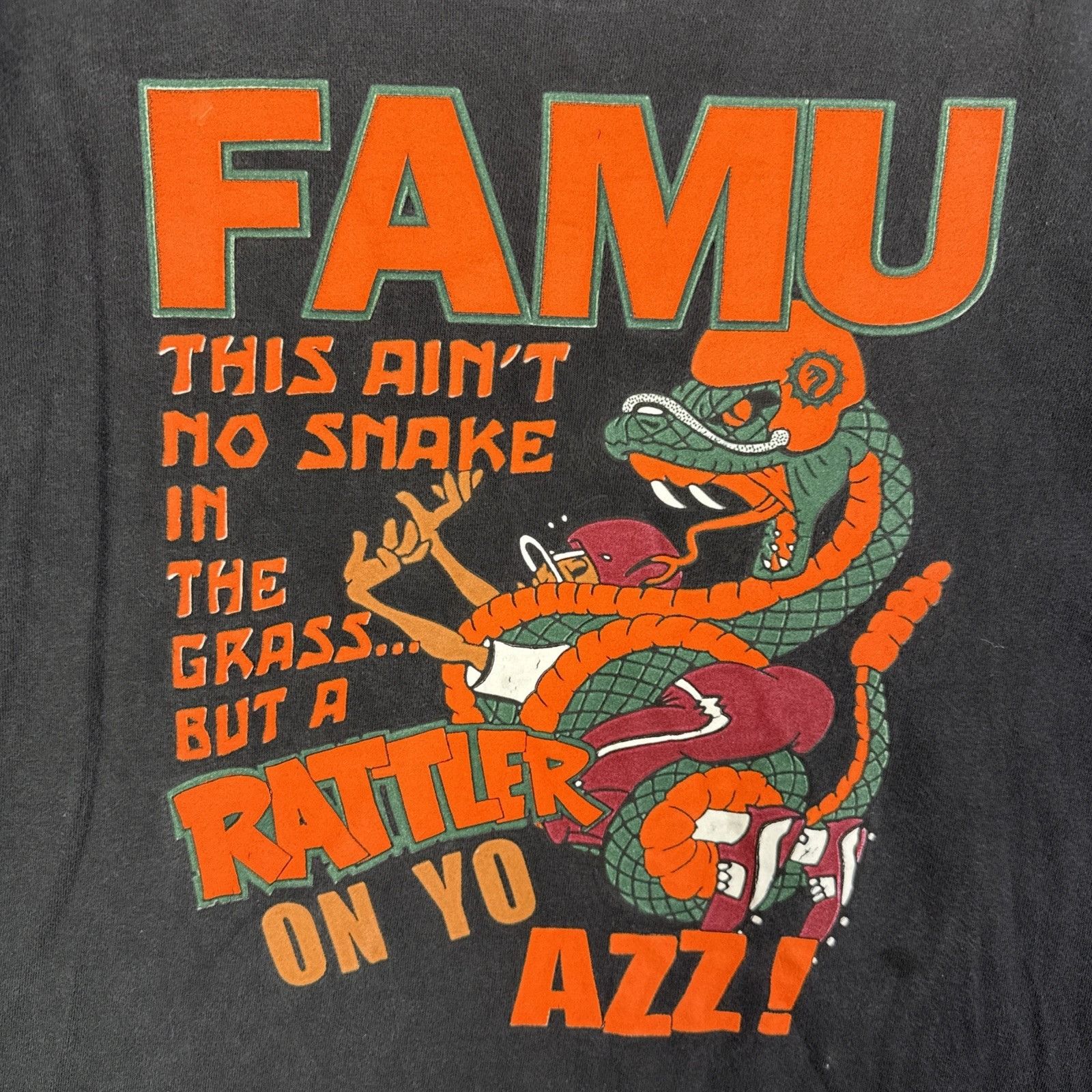 NCAA Vintage Florida Rattlers Shirt Mens XL Black 90s FAMU Size US XL / EU 56 / 4 - 2 Thumbnail