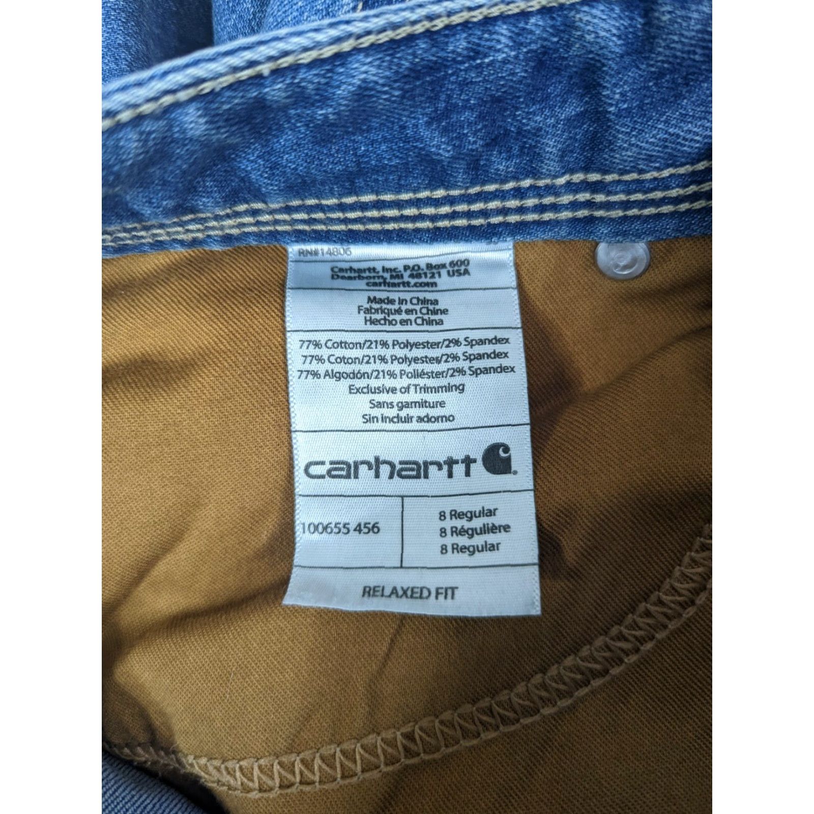 Carhartt VINTAGE Carhartt Womens Jeans Blue 29x30 Straight Denim Regular Size 8 9-30? Size 30" / US 8 / IT 44 - 5 Thumbnail