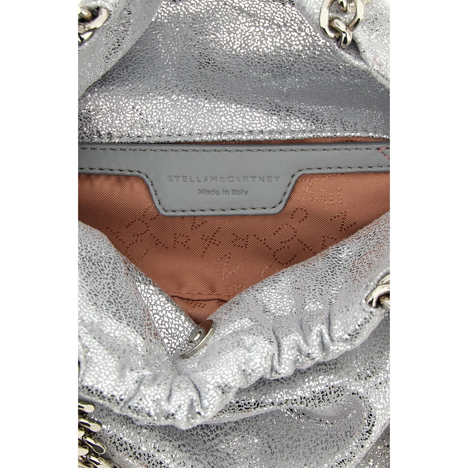 Stella McCartney STELLA MCCARTNEY Falabella Mini Drawstring Silver Crossbody Size ONE SIZE - 4 Thumbnail