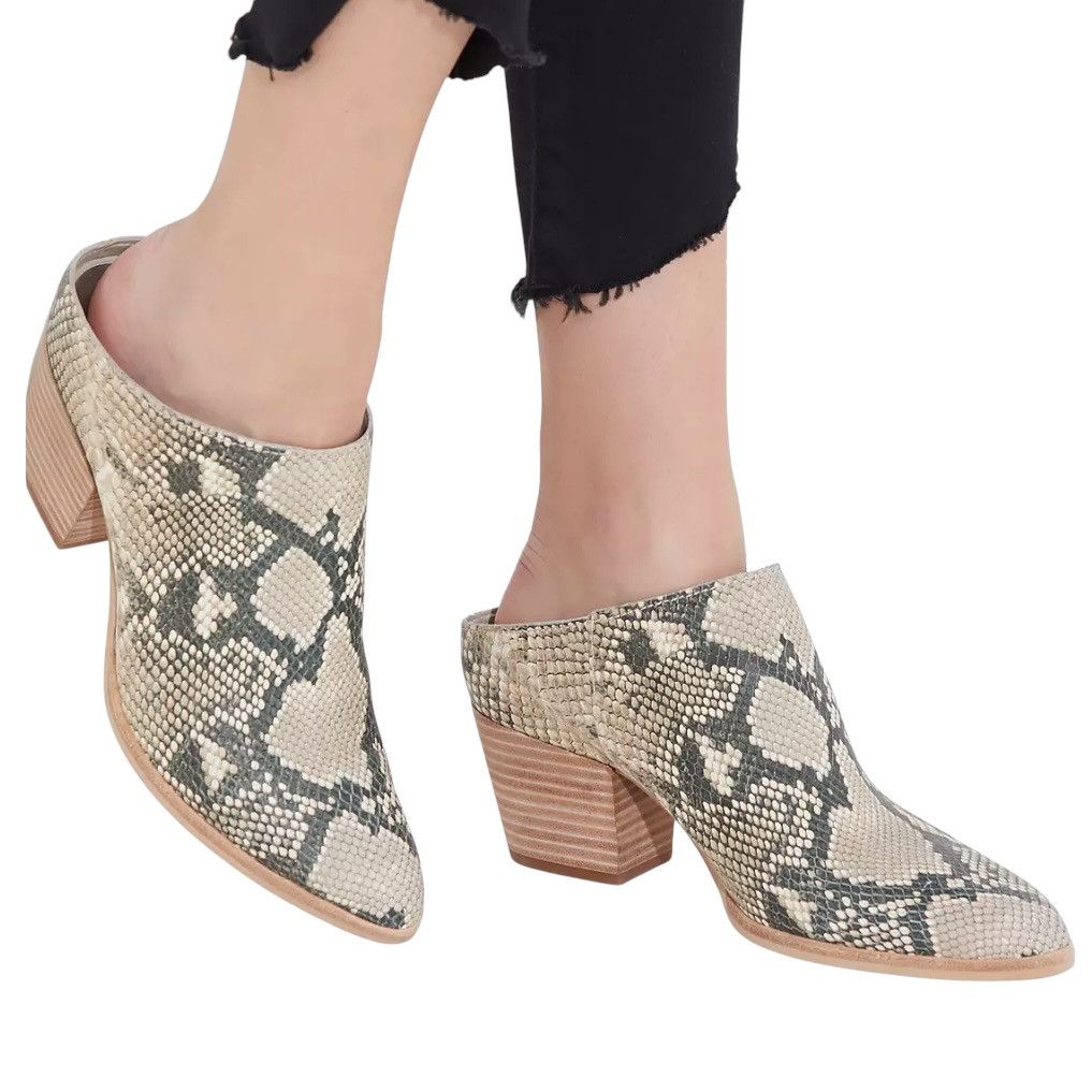 Dolce Vita Dolce Vita snakeskin print block heel clog boots Size US 10 / IT 40 - 2 Thumbnail
