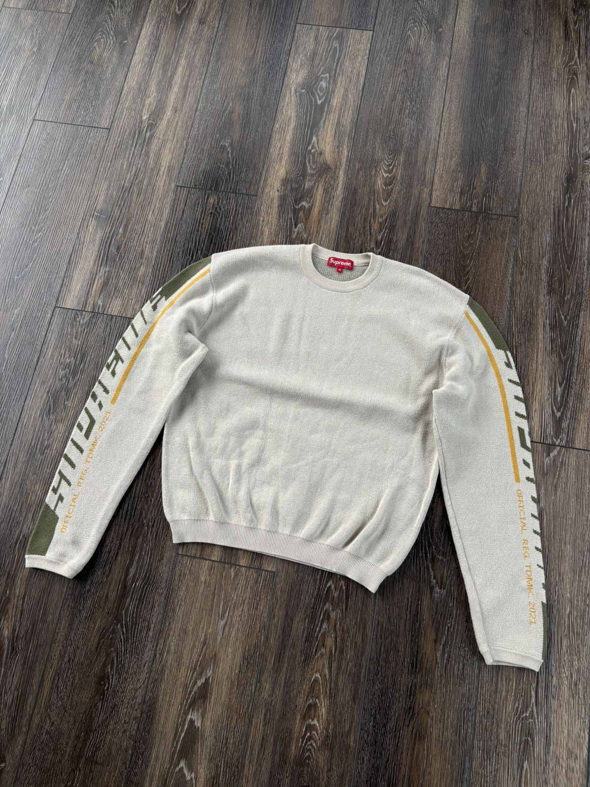 Supreme Supreme Chest Stripe Raglan Sweater | Grailed