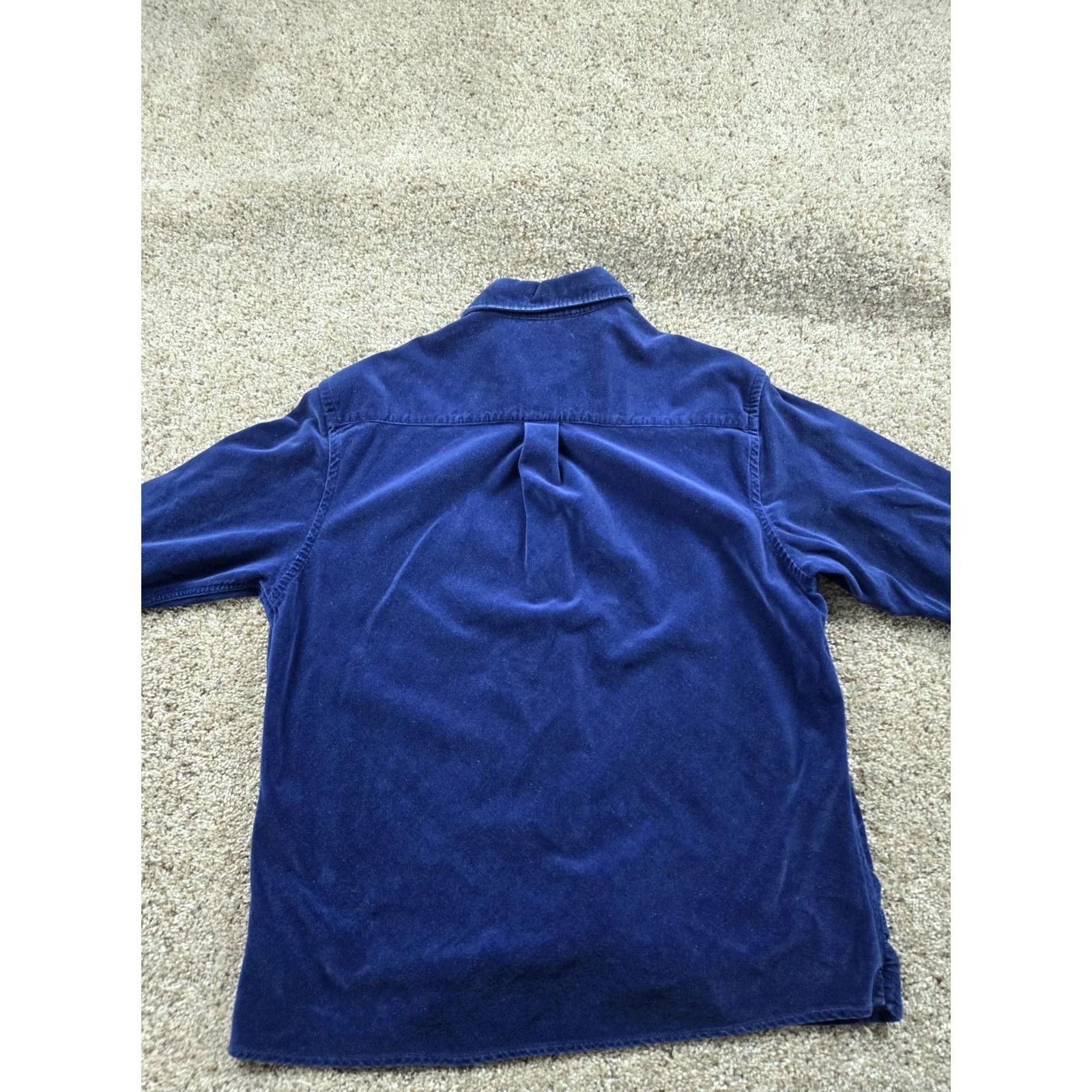 Alfani VINTAGE Alfani Shirt Mens Medium Blue Velvet Cotton Long Sleeve Button Up 90s Size US M / EU 48-50 / 2 - 7 Thumbnail