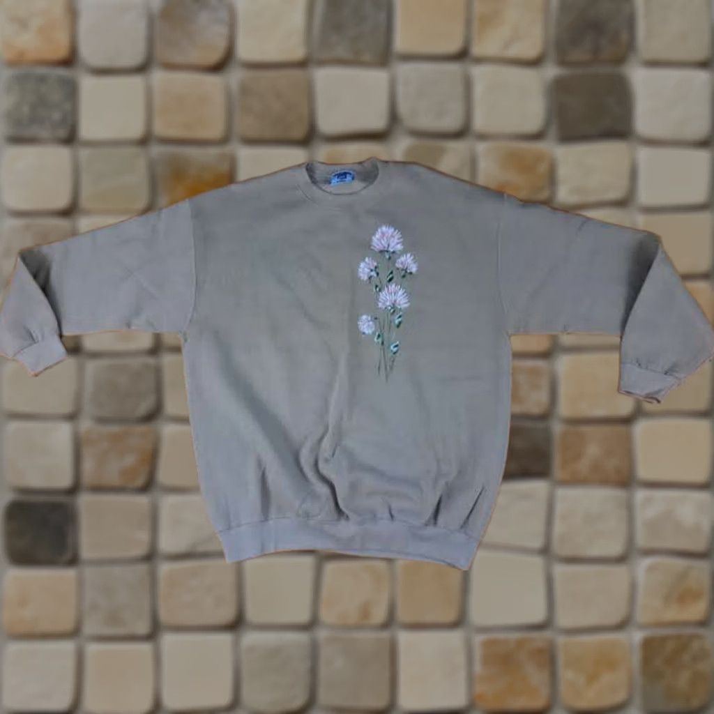Lee Lee Shirt Womens XL Wildflowers Front Back Print USA Heavyweight Cotton Woman Sweatshirt Size XL / US 12-14 / IT 48-50 - 1 Thumbnail