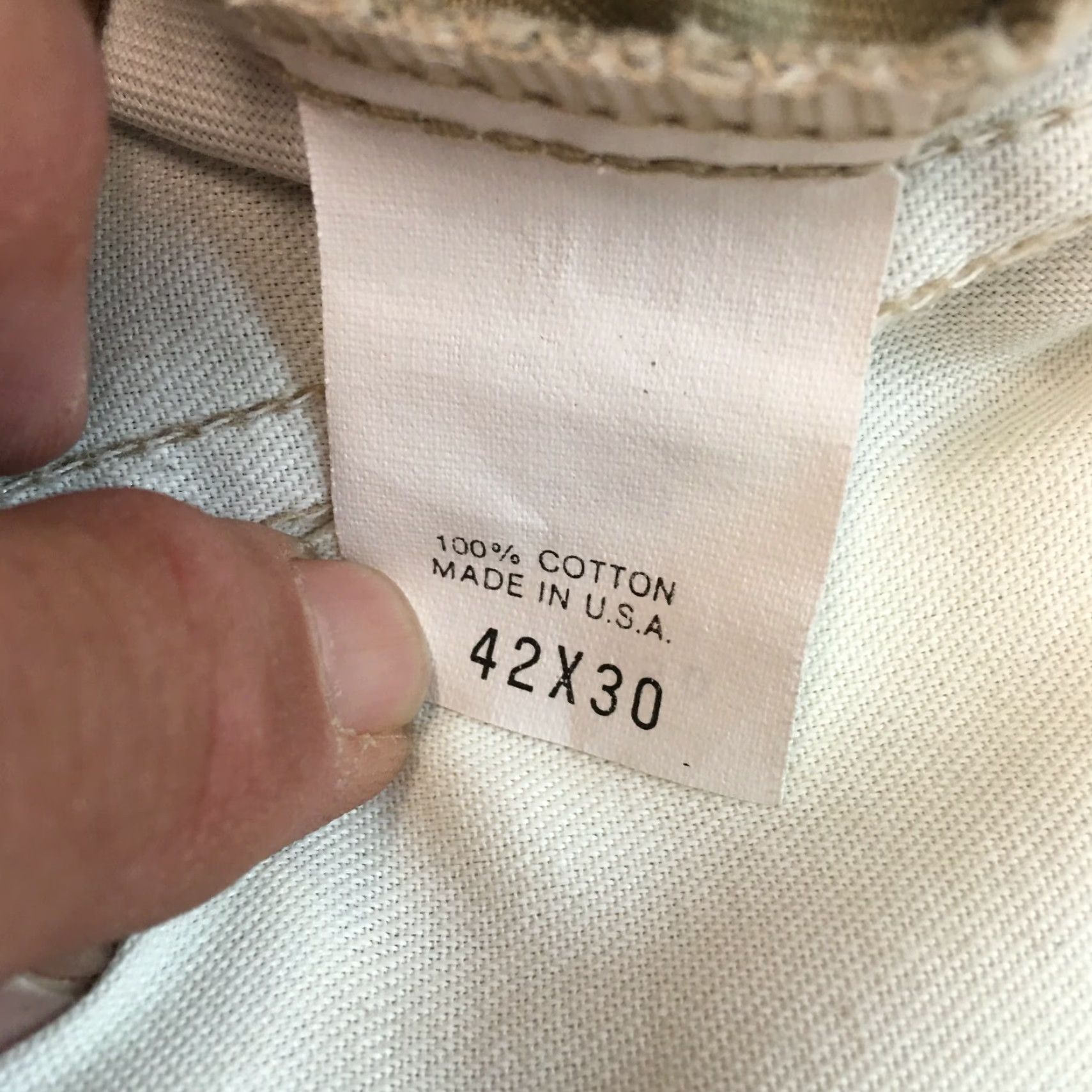 Dockers DOCKERS Dress Pants Beige 42x30 Flat Front High Rise Classic 100% Cotton Men Pants Signature Khaki Size US 42 / EU 58 - 5 Thumbnail