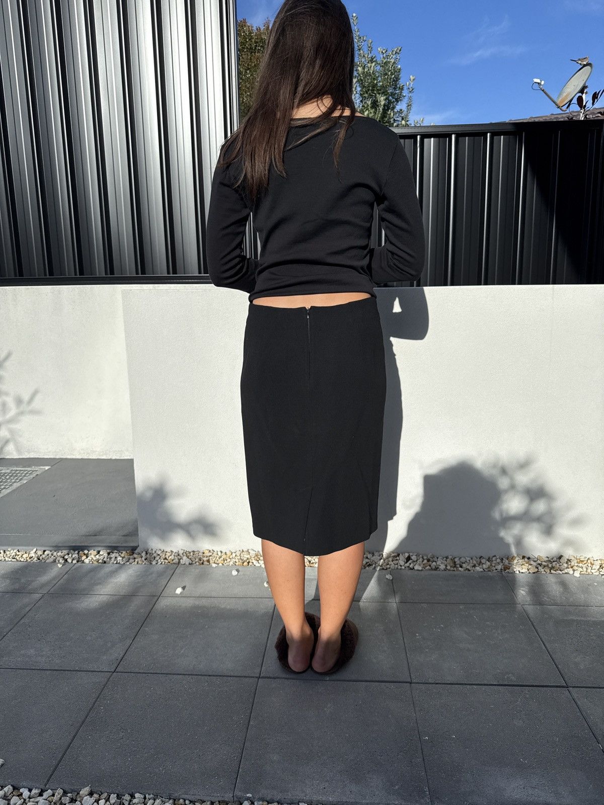 Max Mara Fine wool black skirt Size 30" / US 8 / IT 44 - 4 Thumbnail