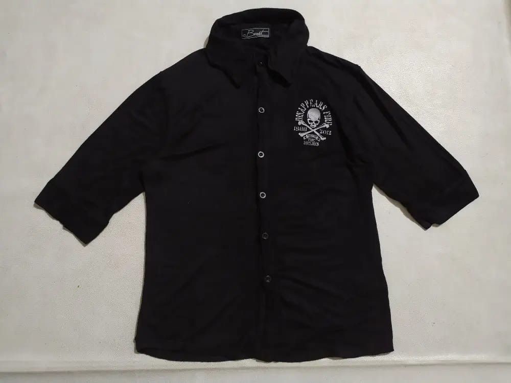 Japanese Brand Beast Japan Skull Sparkling Shirt Stretch Punk Bondage Size US S / EU 44-46 / 1 - 3 Thumbnail