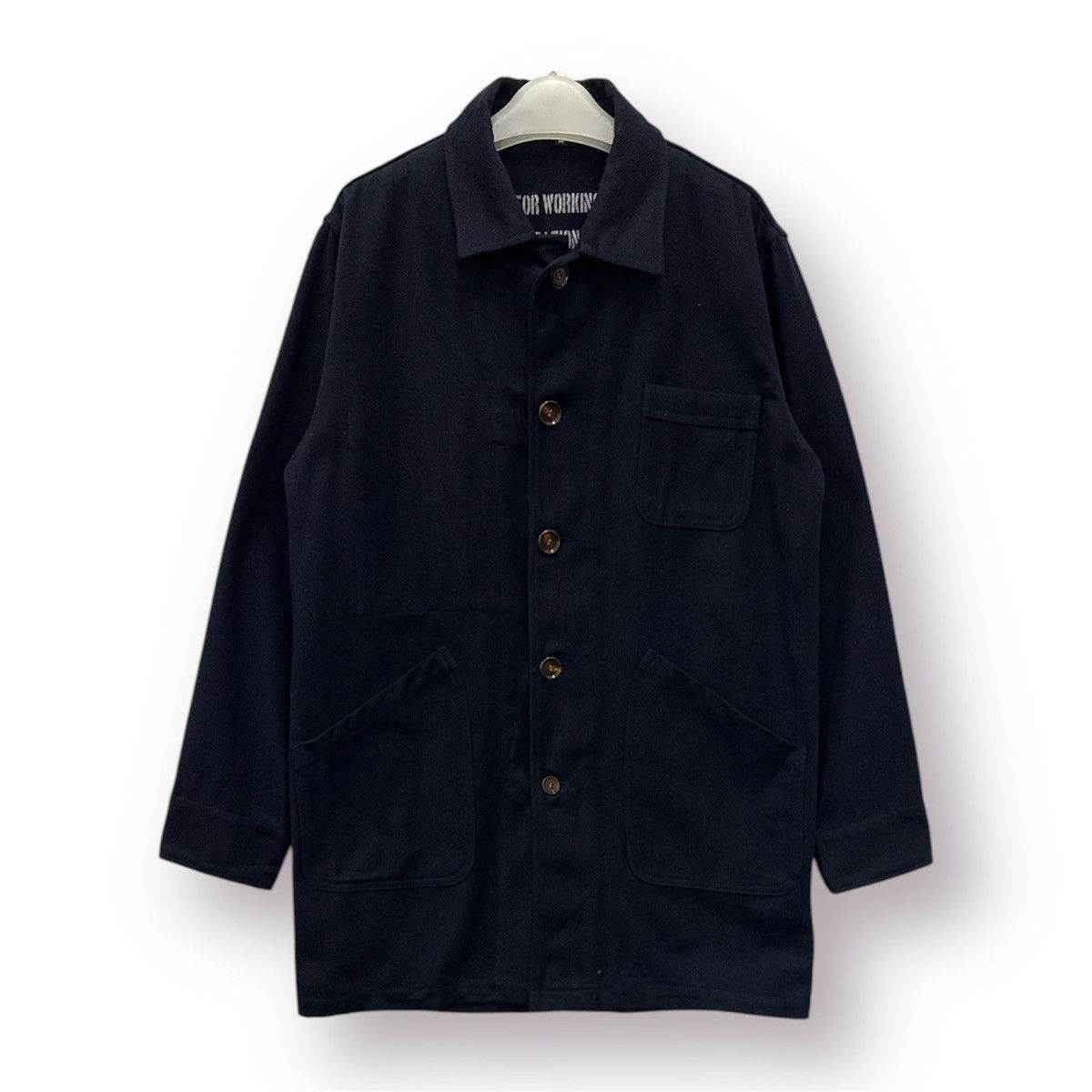 Japanese Brand 🔥 TEMPTATION Japan Navy Blue Wool Long Coat - M Size US S / EU 44-46 / 1 - 1 Thumbnail
