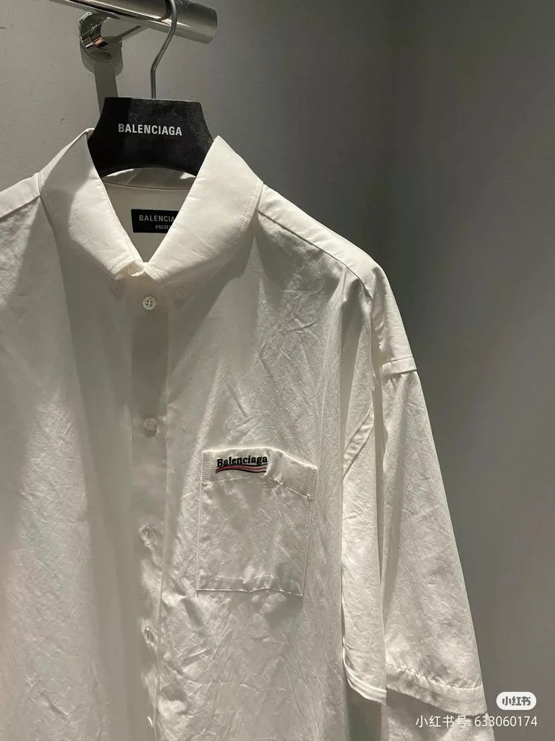 Balenciaga Balenciaga size 40 Embroidered Wave Shirt White Size US XXS / EU 40 - 6 Thumbnail