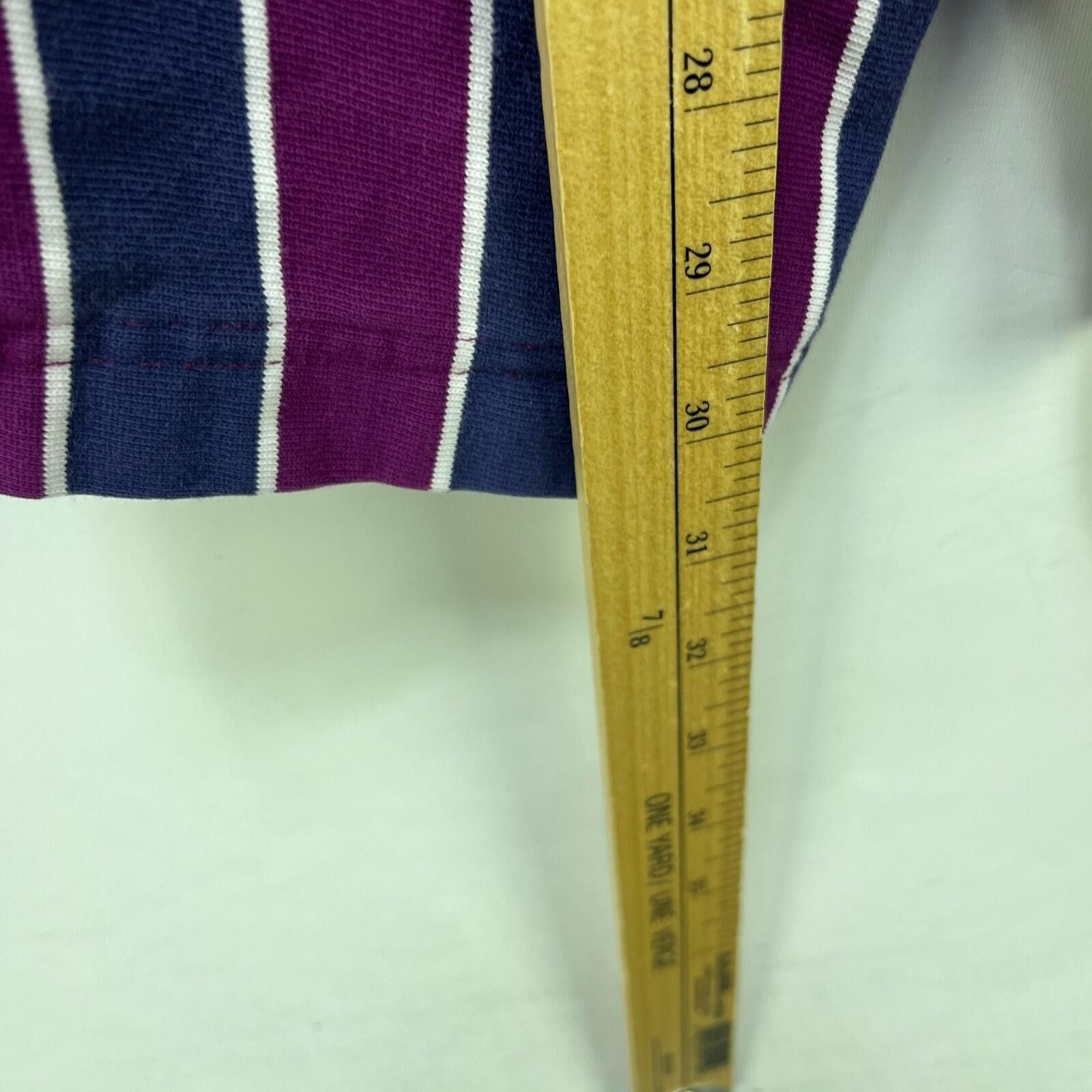 Vintage Vintage 90s Purple Stripe Rugby Polo Shirt Medium Size US M / EU 48-50 / 2 - 6 Thumbnail