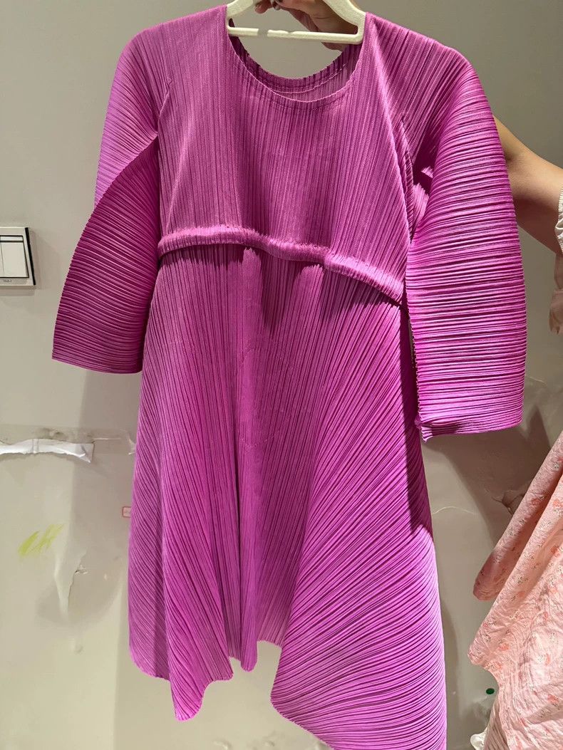 Issey Miyake Issey Miyake size:3 Pink dress Size S / US 4 / IT 40 - 2 Thumbnail