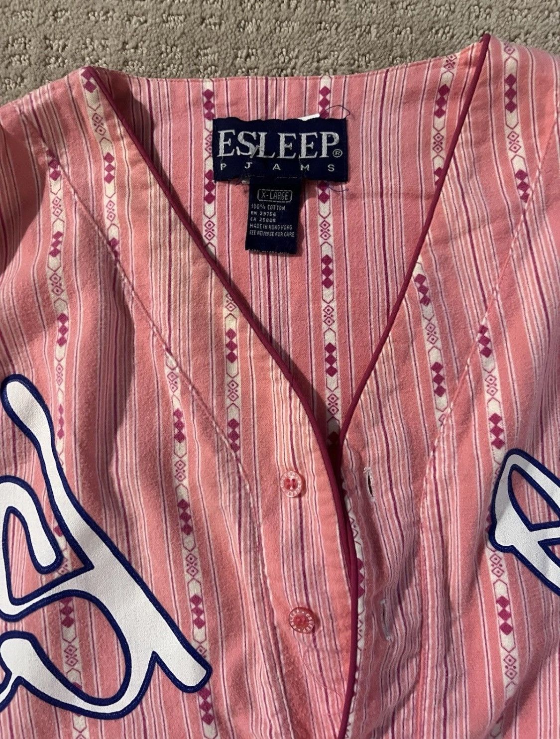 Vintage Vintage 80s 90s Esleep Women’s Size XL Pajama Set Sleepwear Size 38" / US 16 / IT 52 - 2 Thumbnail