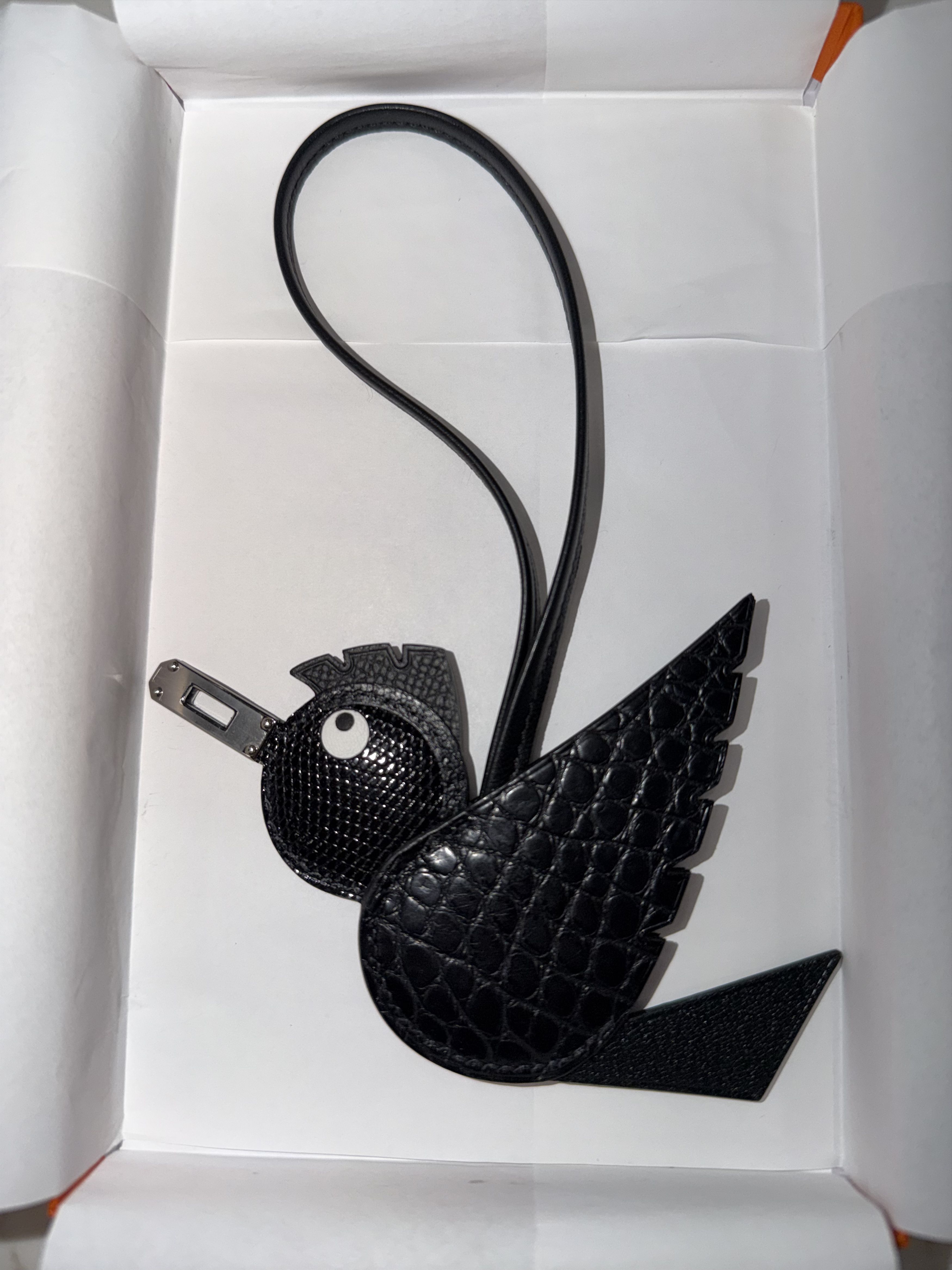 Hermes Hermes Birdy Birdie Matte Alligator Lizard Chevre Bag Charm Size ONE SIZE - 12 Thumbnail