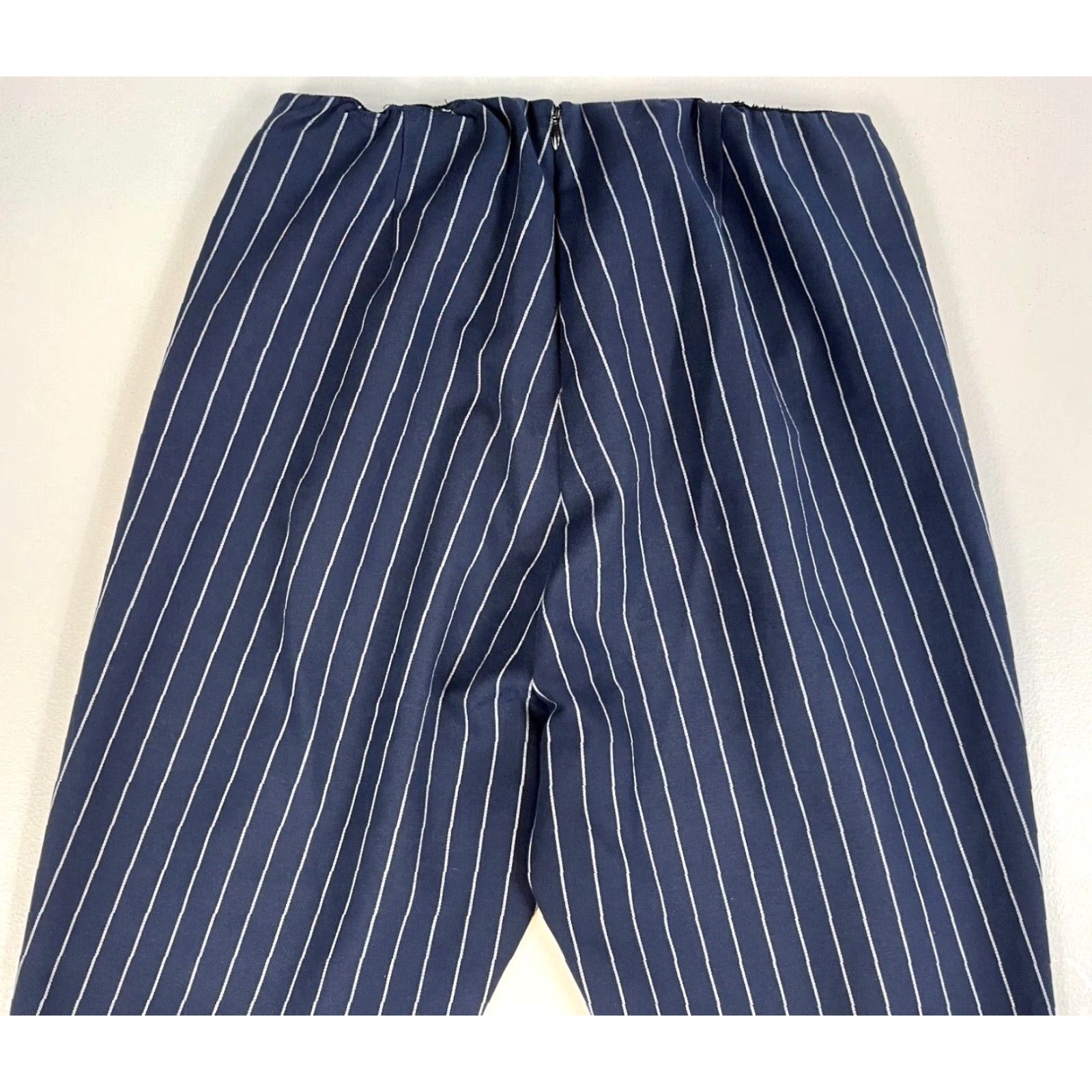 Rag & Bone rag & bone Women's Navy Pin Stripe Pants Size 6 City Business Casual Inseam 27 in Cotton Blend Size 27" / US 4 / IT 40 - 4 Thumbnail