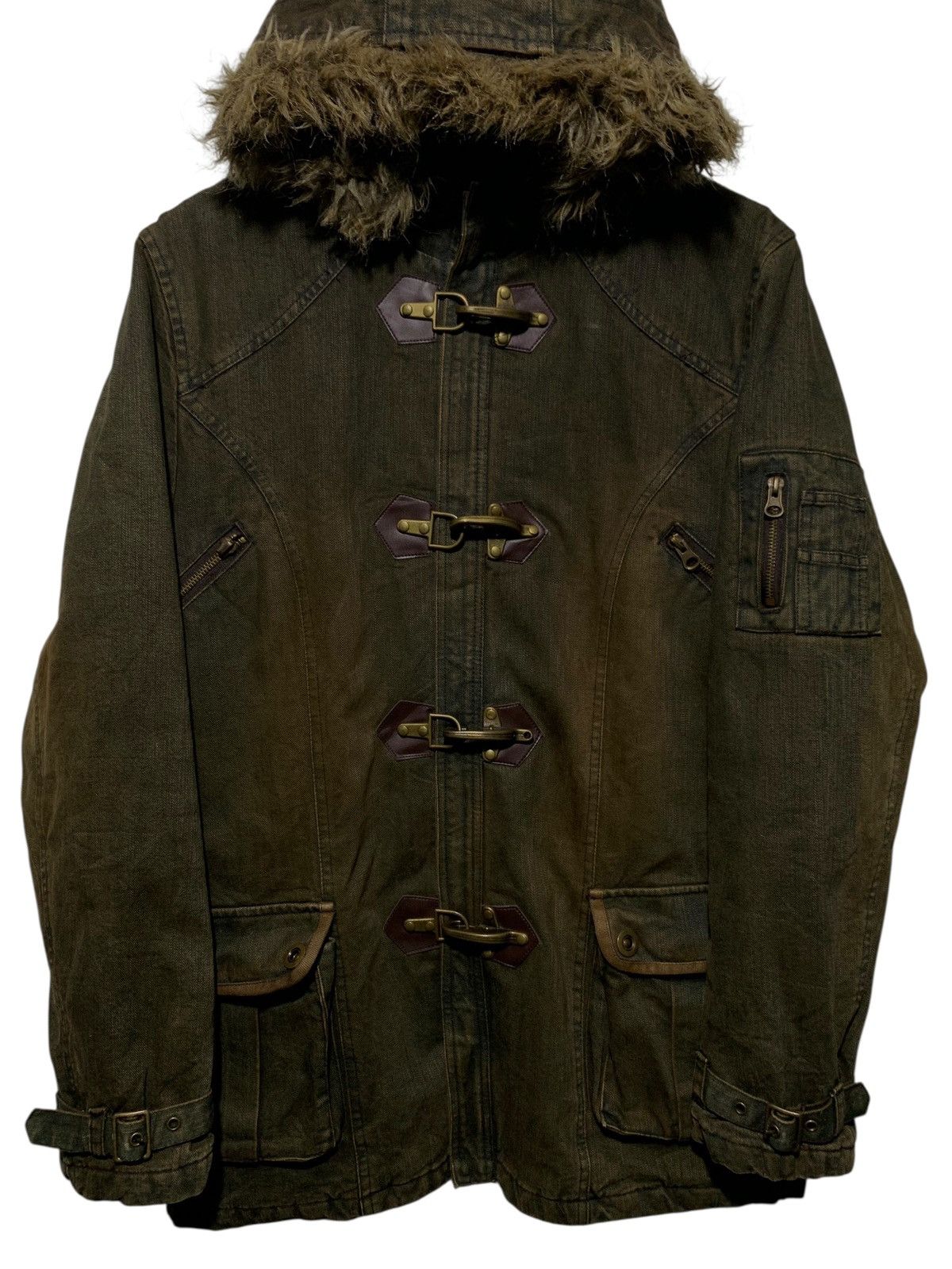 In The Attic In The Attic Mudwash bondage fur denim jacket Size US L / EU 52-54 / 3 - 2 Thumbnail