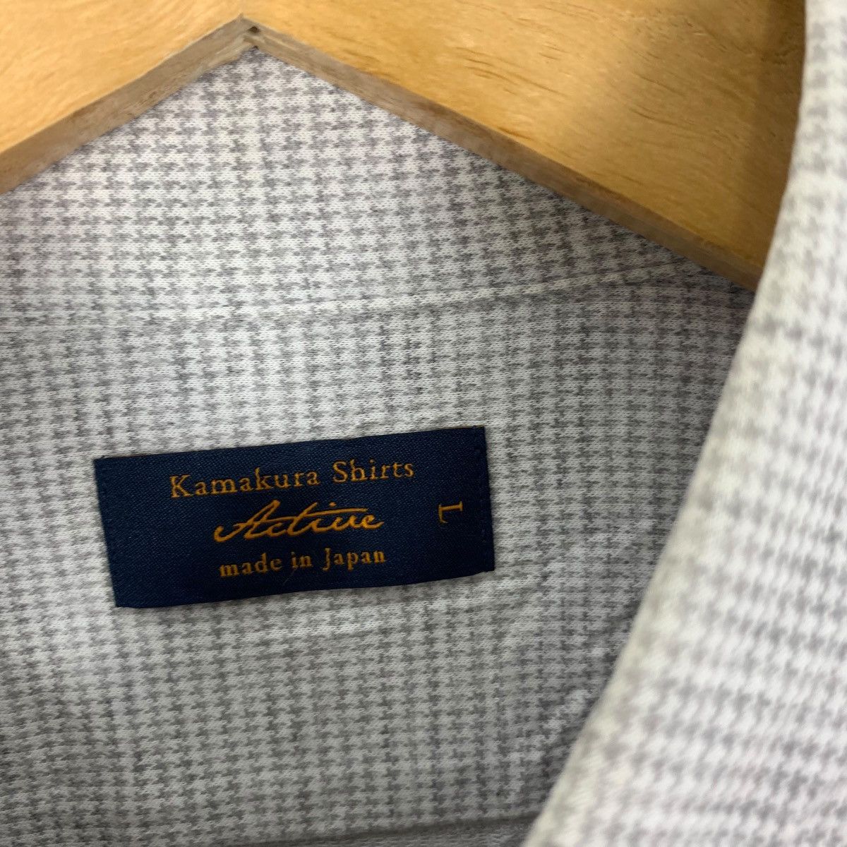 Kamakura KAMAKURA SHIRTS Made In Japan Houndstooth Casual Tee Shirt Size US L / EU 52-54 / 3 - 8 Thumbnail