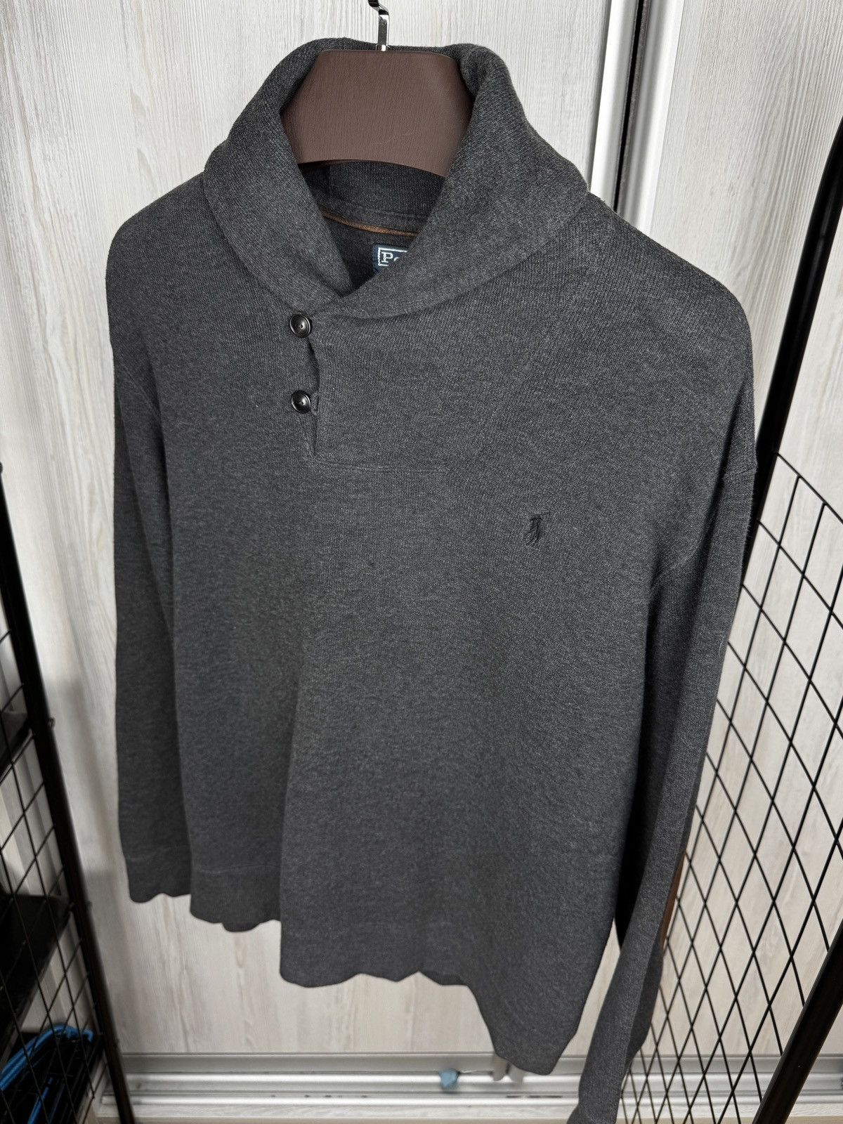 Polo Ralph Lauren Polo Ralph Lauren Luxury Cotton Shawl-Neck Pullover Sweater Size US L / EU 52-54 / 3 - 7 Thumbnail