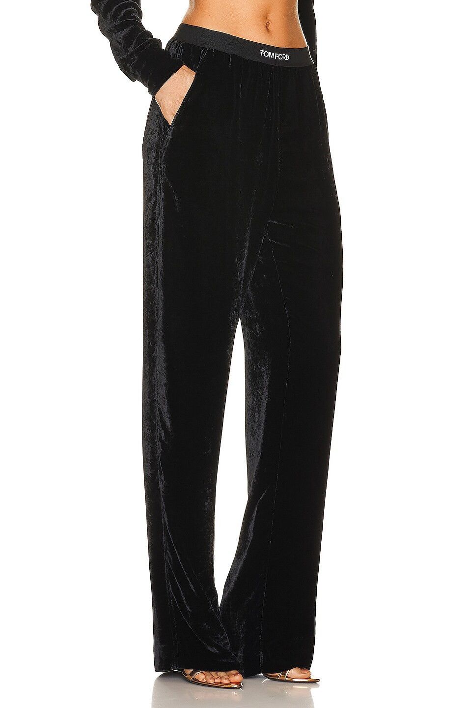 Tom Ford o1w1db10225 PAW473 Velvet Pant in Black Size 30" / US 8 / IT 44 - 2 Thumbnail