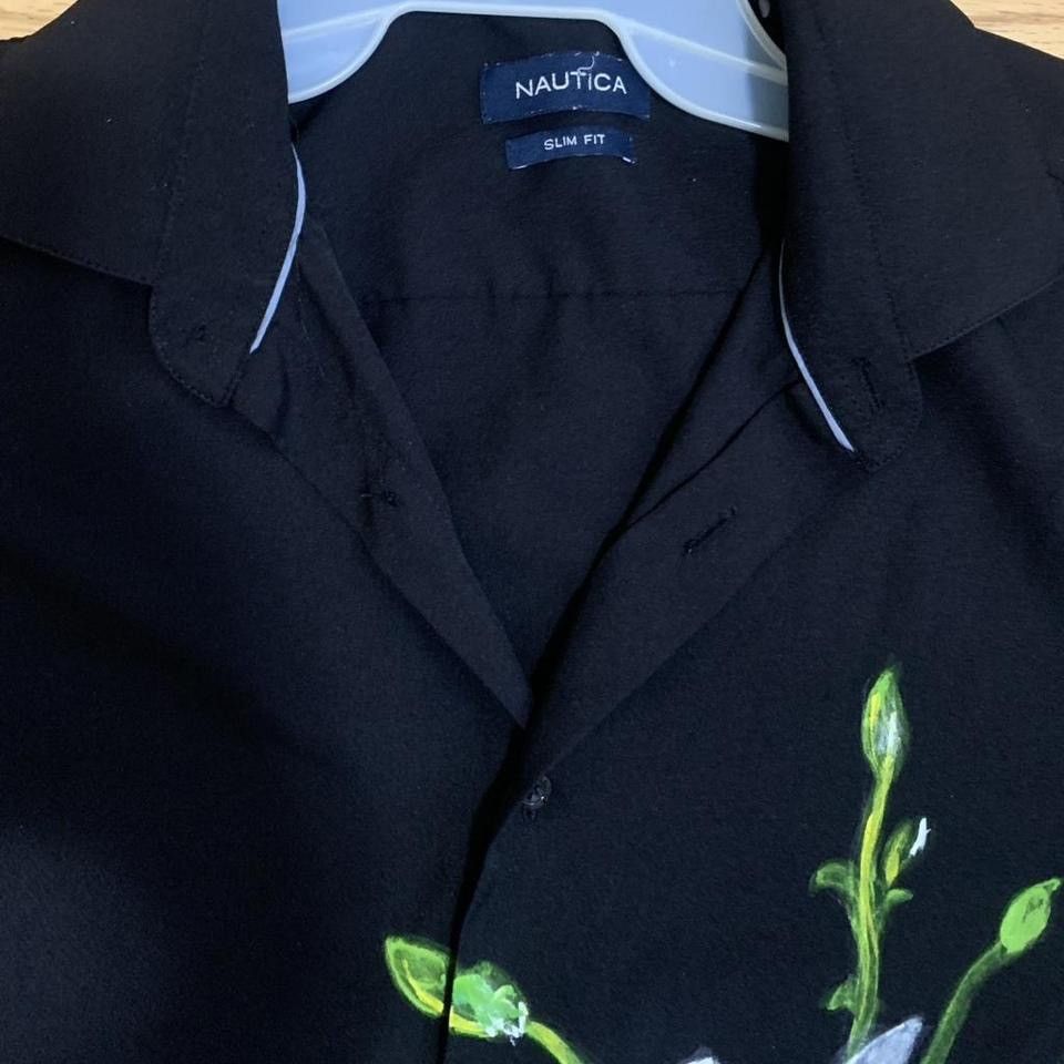 Nautica Nautica black floral button up shirt Size US M / EU 48-50 / 2 - 3 Thumbnail