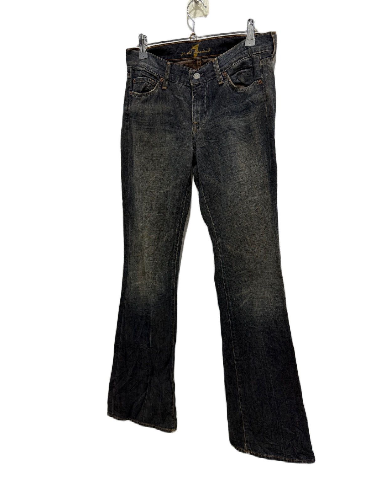 7 For All Mankind × The Great China Wall Flare Denim 7 For All Mankind Distress Style Made in USA Size US 31 - 2 Thumbnail