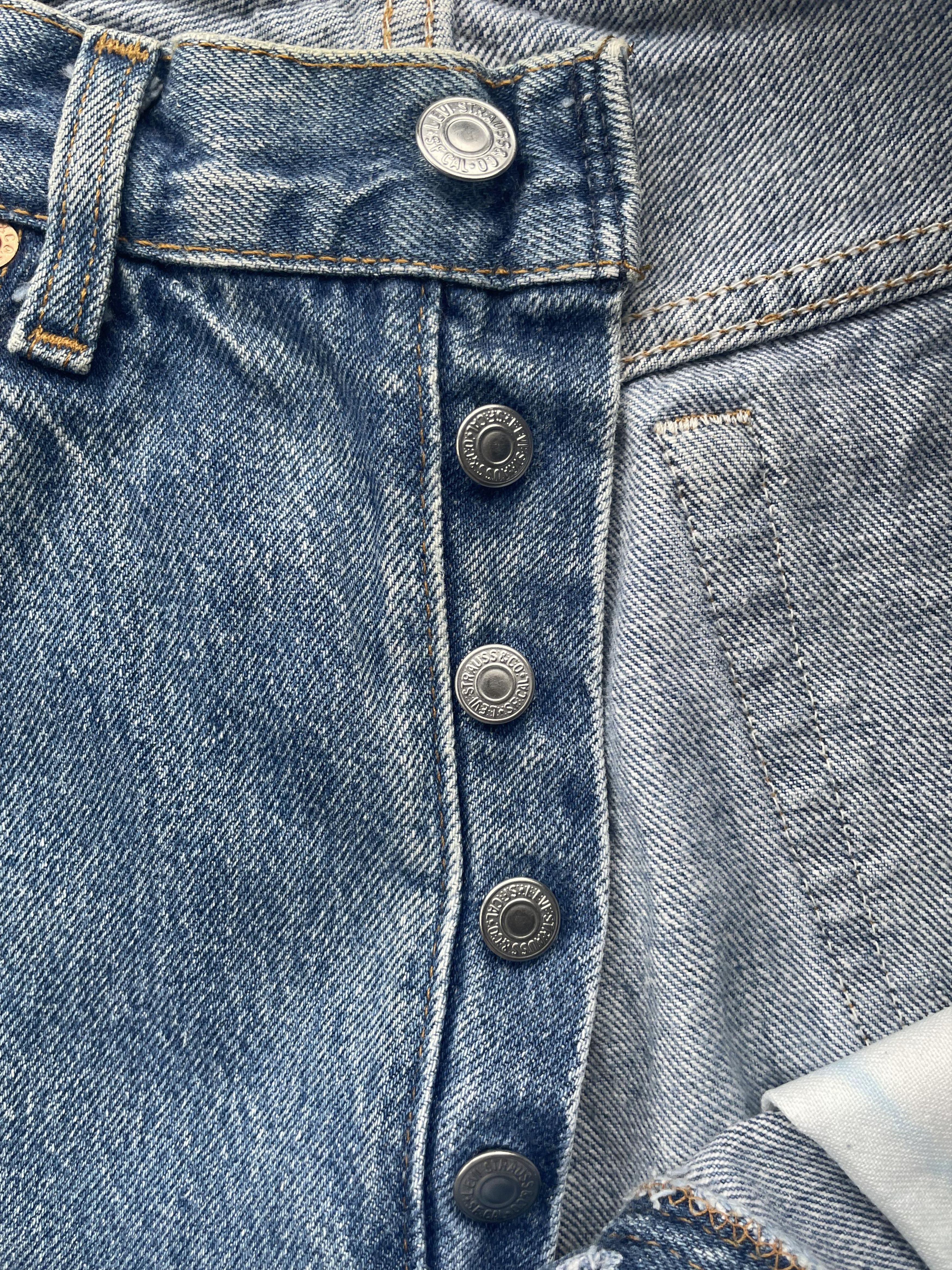 Levi's Vintage 1991 Levis 501 e Stone Wash Faded Denim Size US 32 / EU 48 - 8 Thumbnail