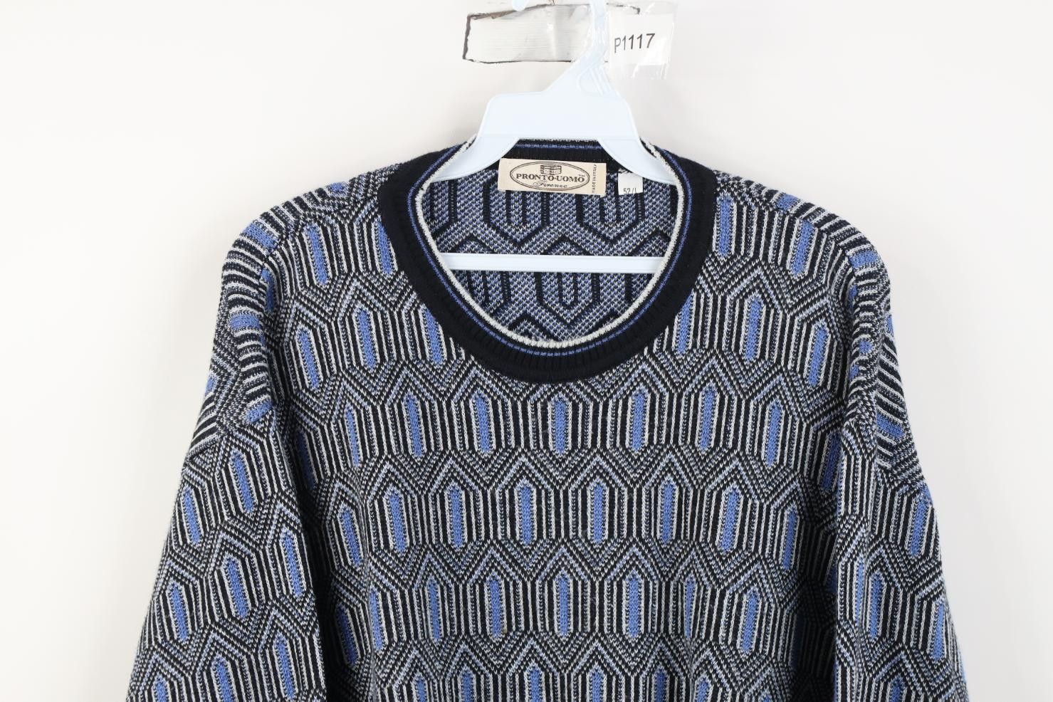 Vintage Vintage 90s Ed Bassmaster Geometric Knit Crewneck Sweater Size US L / EU 52-54 / 3 - 2 Thumbnail
