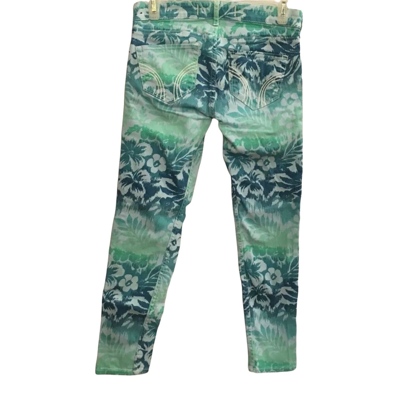 Hollister HollisterTropical Floral Print Low Rise Jeggings Juniors 3 Size 26" / US 2 / IT 38 - 5 Thumbnail