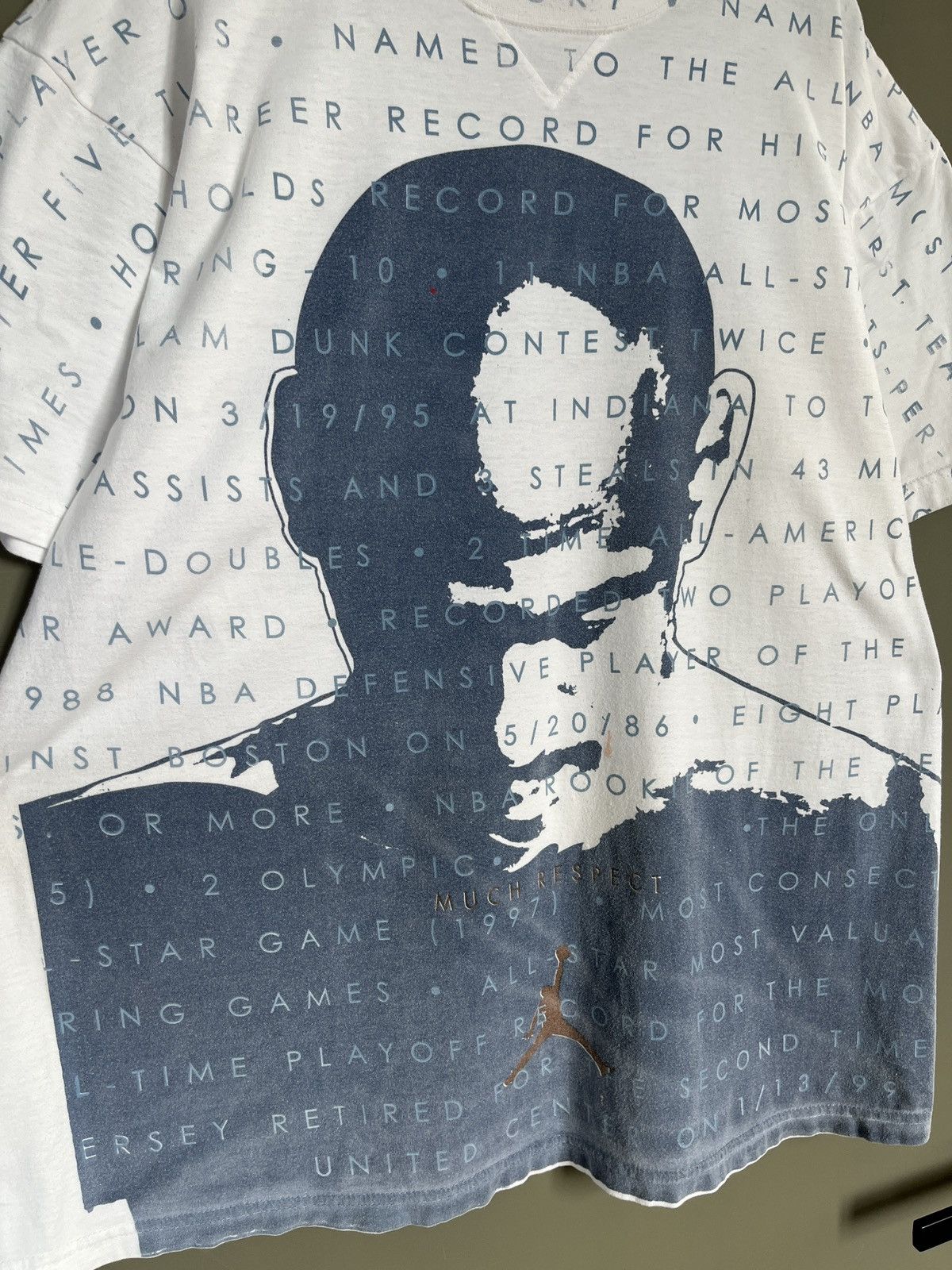 Nike Nike Vintage Extra RARE Jordan Overprinted T-shirt Size US XL / EU 56 / 4 - 8 Thumbnail