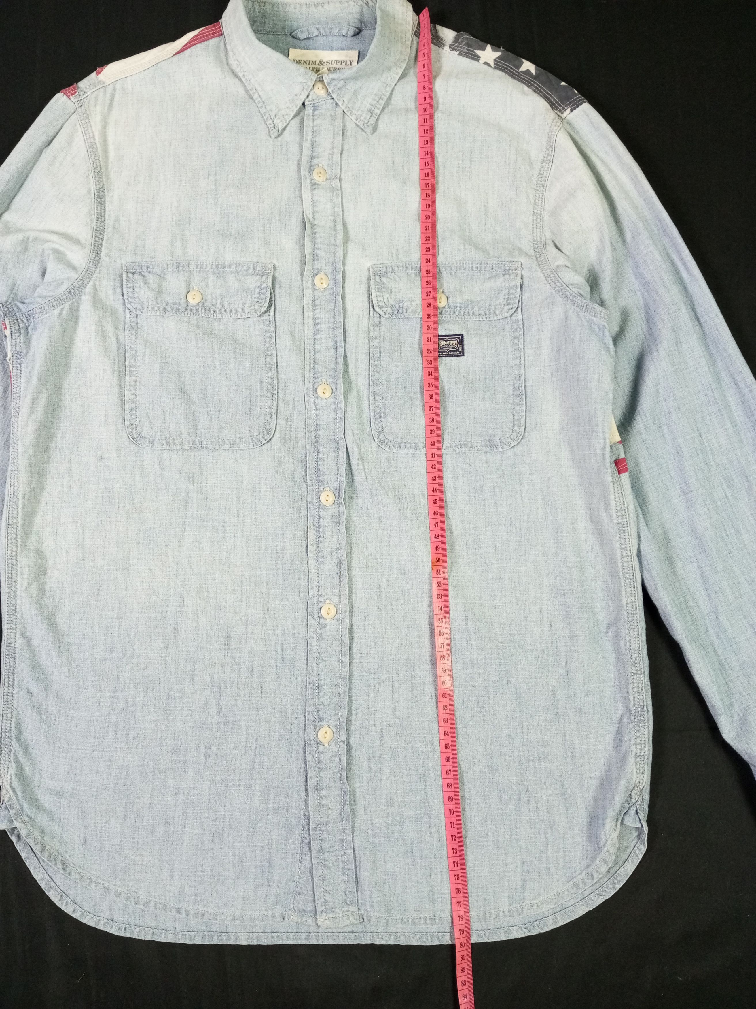 Denim & Supply Ralph Lauren Vintage Distressed Denim & Supply Patchwork American Flag Size US M / EU 48-50 / 2 - 7 Thumbnail