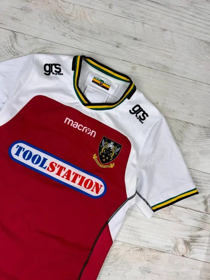 Macron Macron Northampton Saints 2018 2019 Away Rugby Shirt Jersey Size US XL / EU 56 / 4 - 2 Thumbnail